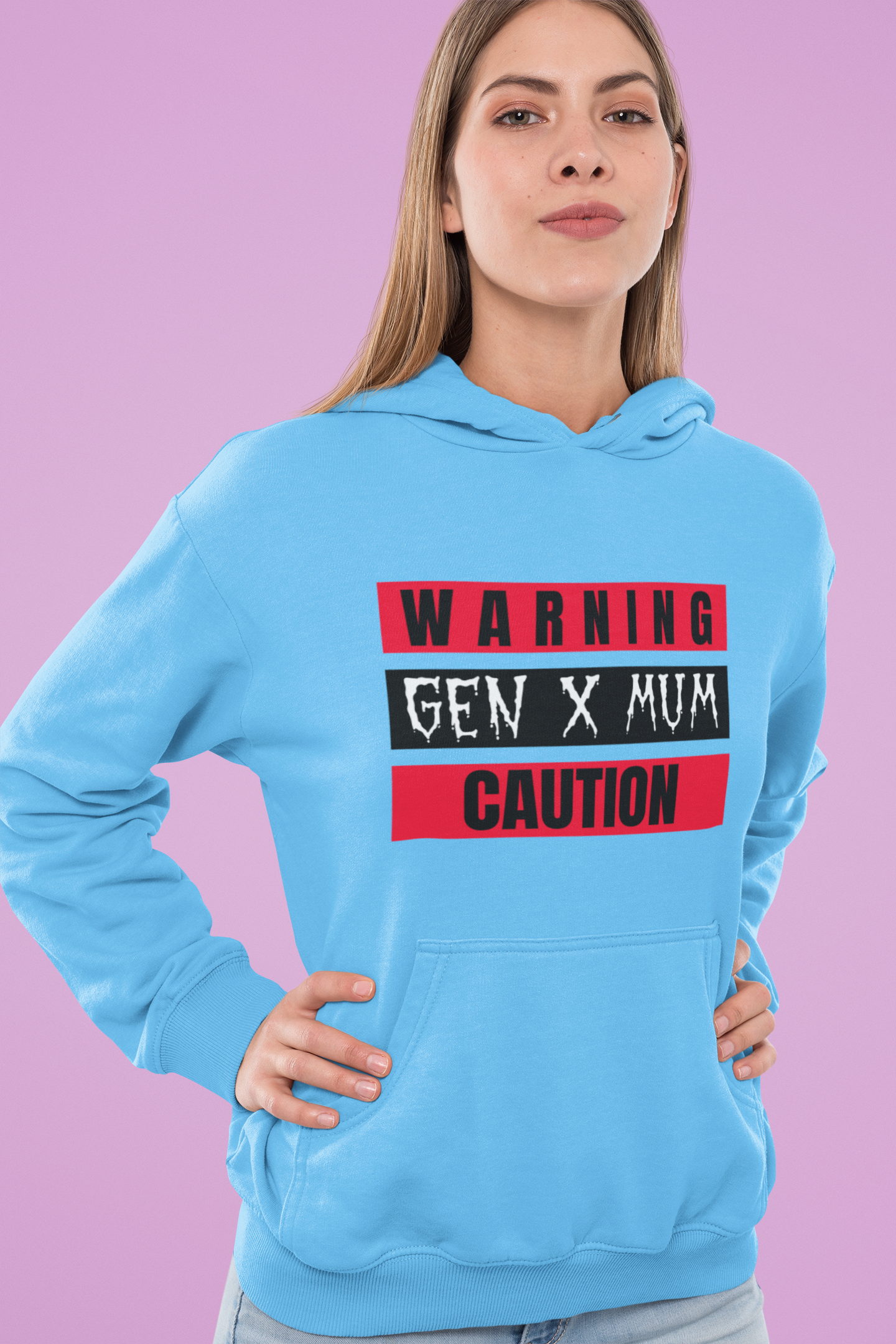 Gen X Mum Caution Hoodie, Unisex Sweatshirt, Warning Hoodie, Gift for Mothers, Casual Wear, Funny Sweatshirt