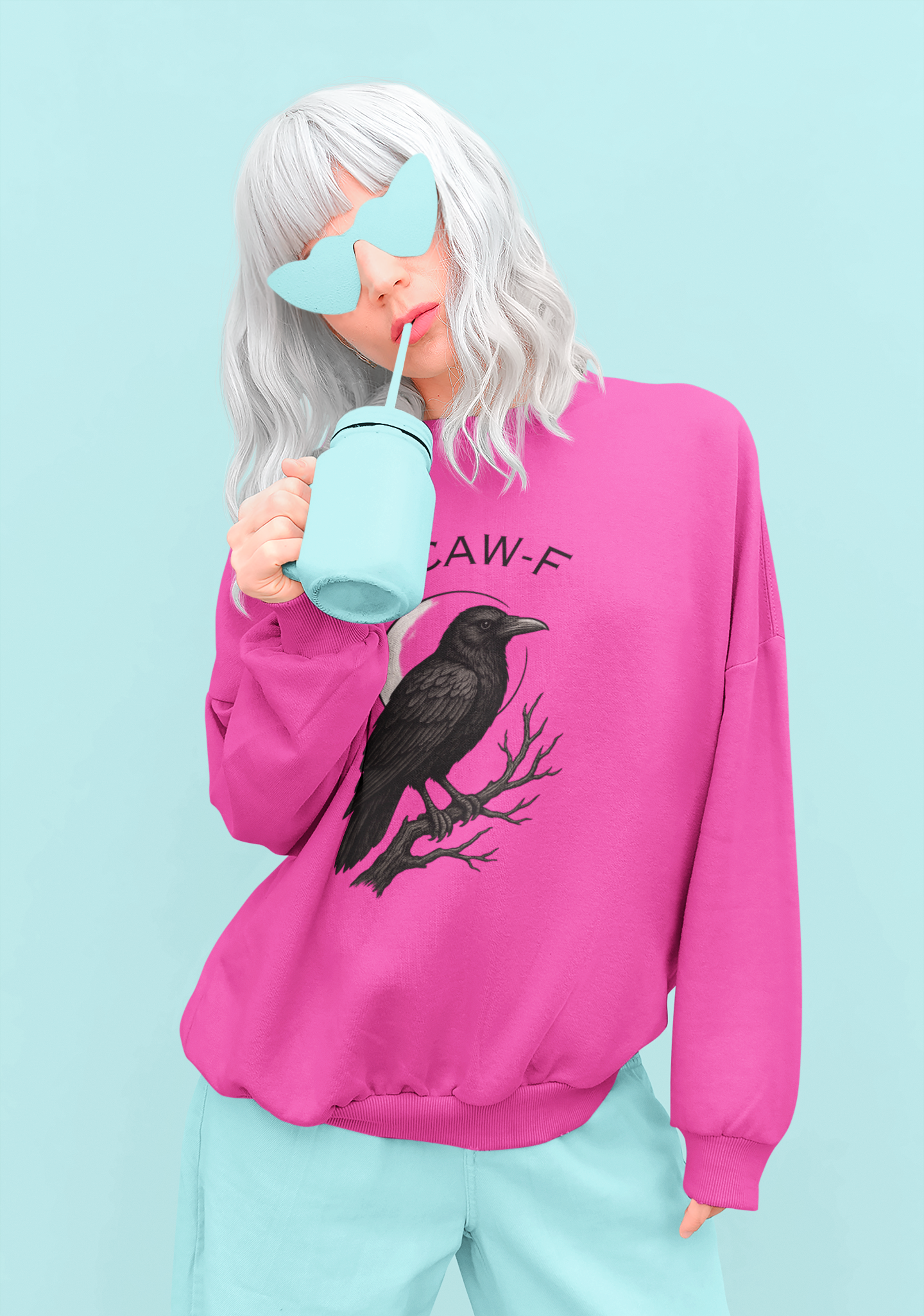 Mystical Raven Sweatshirt - Fall Fashion, Casual Loungewear, Unique Gift, Halloween Apparel, Unisex Style
