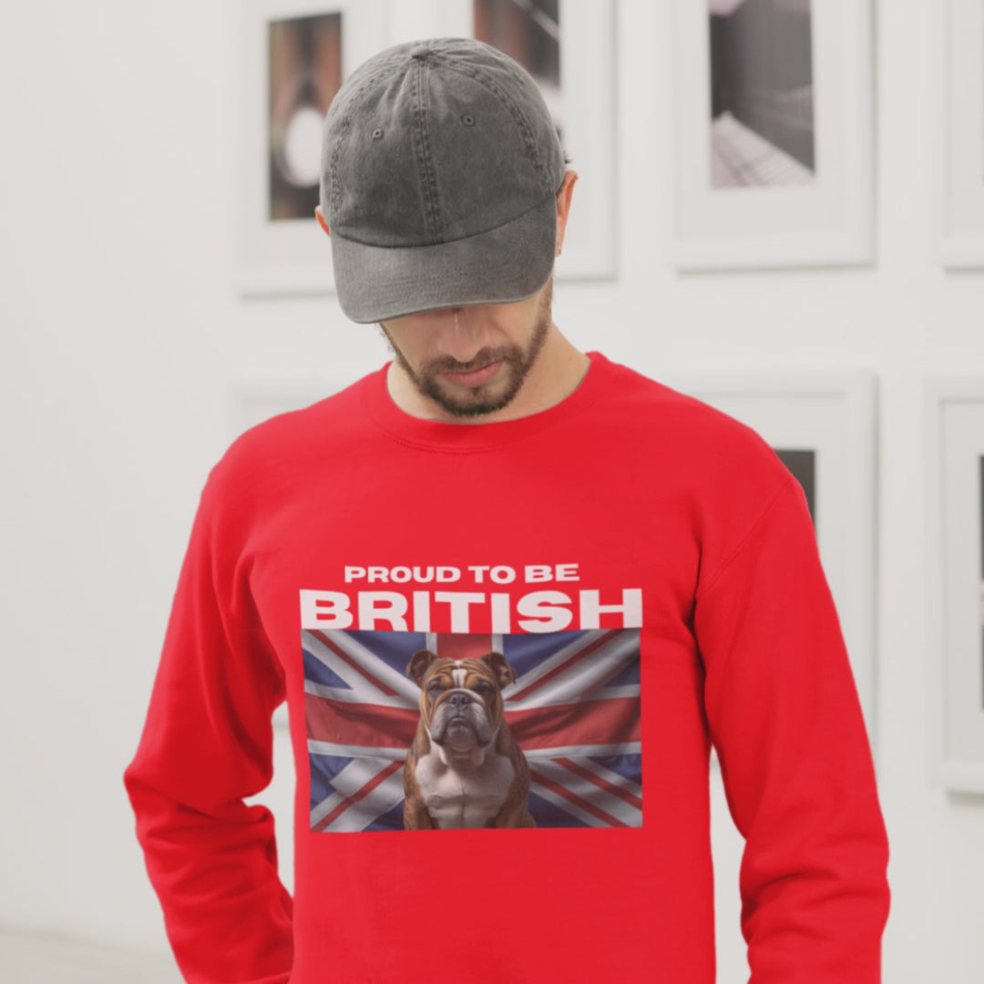 British Bulldog Sweatshirt, Cozy Unisex Sweatshirt, Dog Lover Gift, Casual Wear, Perfect for Pet Owners, Ideal for Everyday Style