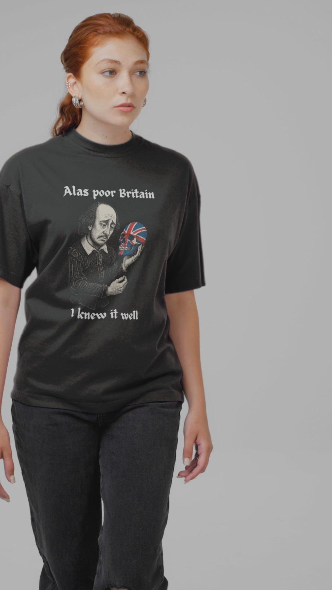 Edgy Shakespearean Tee, British Culture Shirt, Graphic Novelty Top, Literary Fan Gift, Casual Daily Wear
