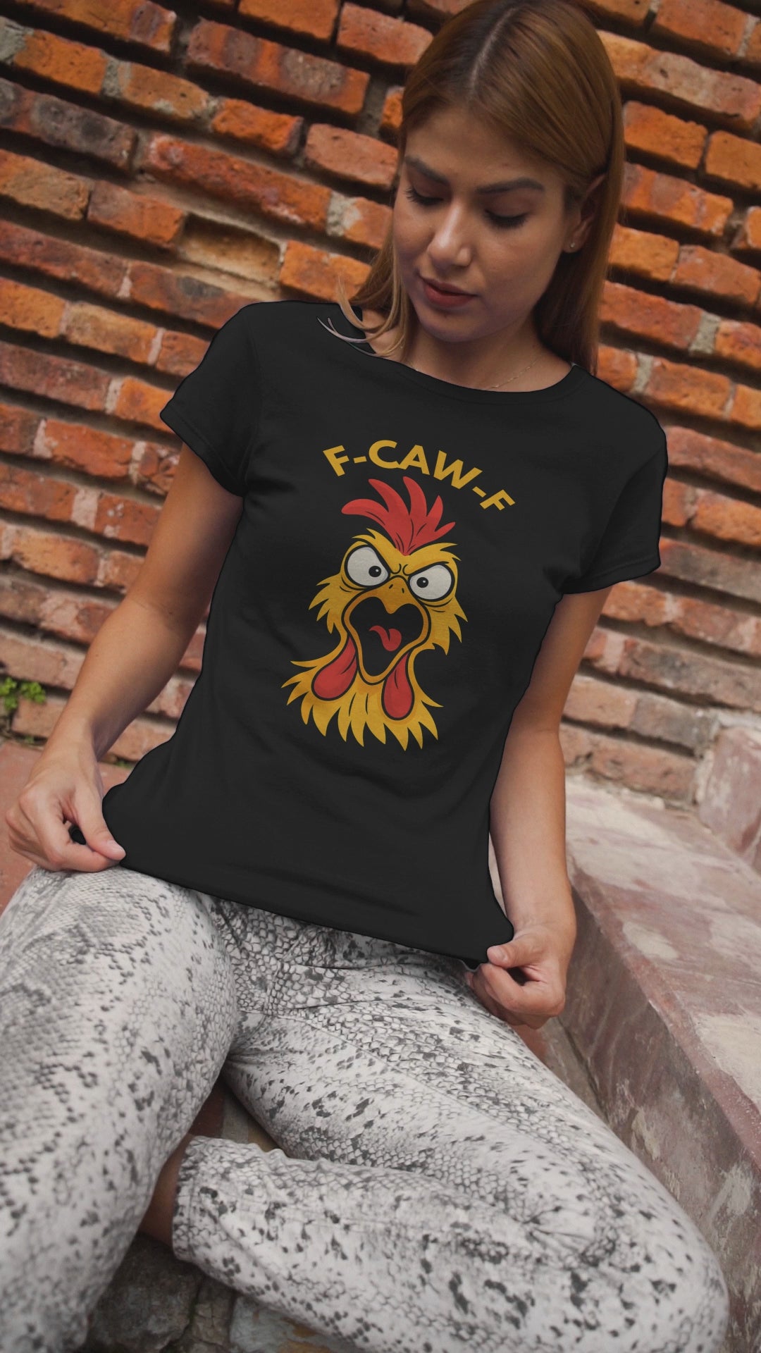 F-Caw-F Funny Chicken Tee for Poultry Lovers, Humor T-Shirt, Gift for Chicken Enthusiasts, Animal Rights, Casual Wear, Farmhouse Style
