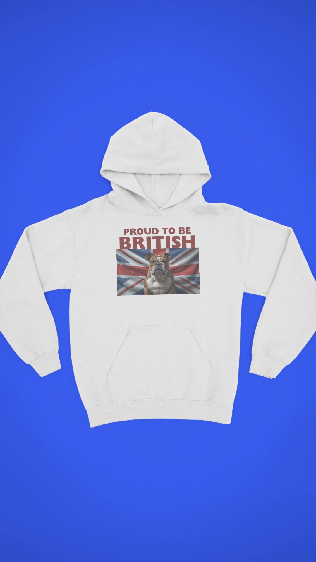 Proud to Be British Hoodie - Unisex College Sweatshirt, Ideal for Students, British Pride Apparel, Casual Wear, Gifts for Dog Lovers
