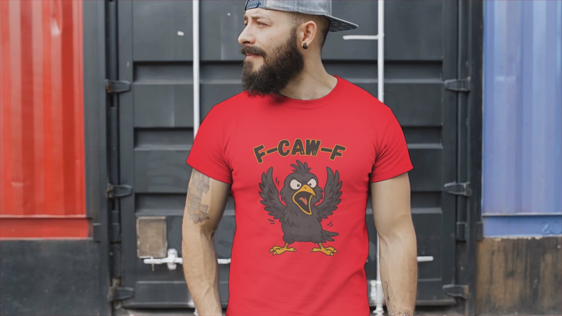 F-Caw-F Unisex Heavy Cotton Tee, Funny Graphic Shirt, Casual Wear, Unique Gift, Bird Lover Apparel