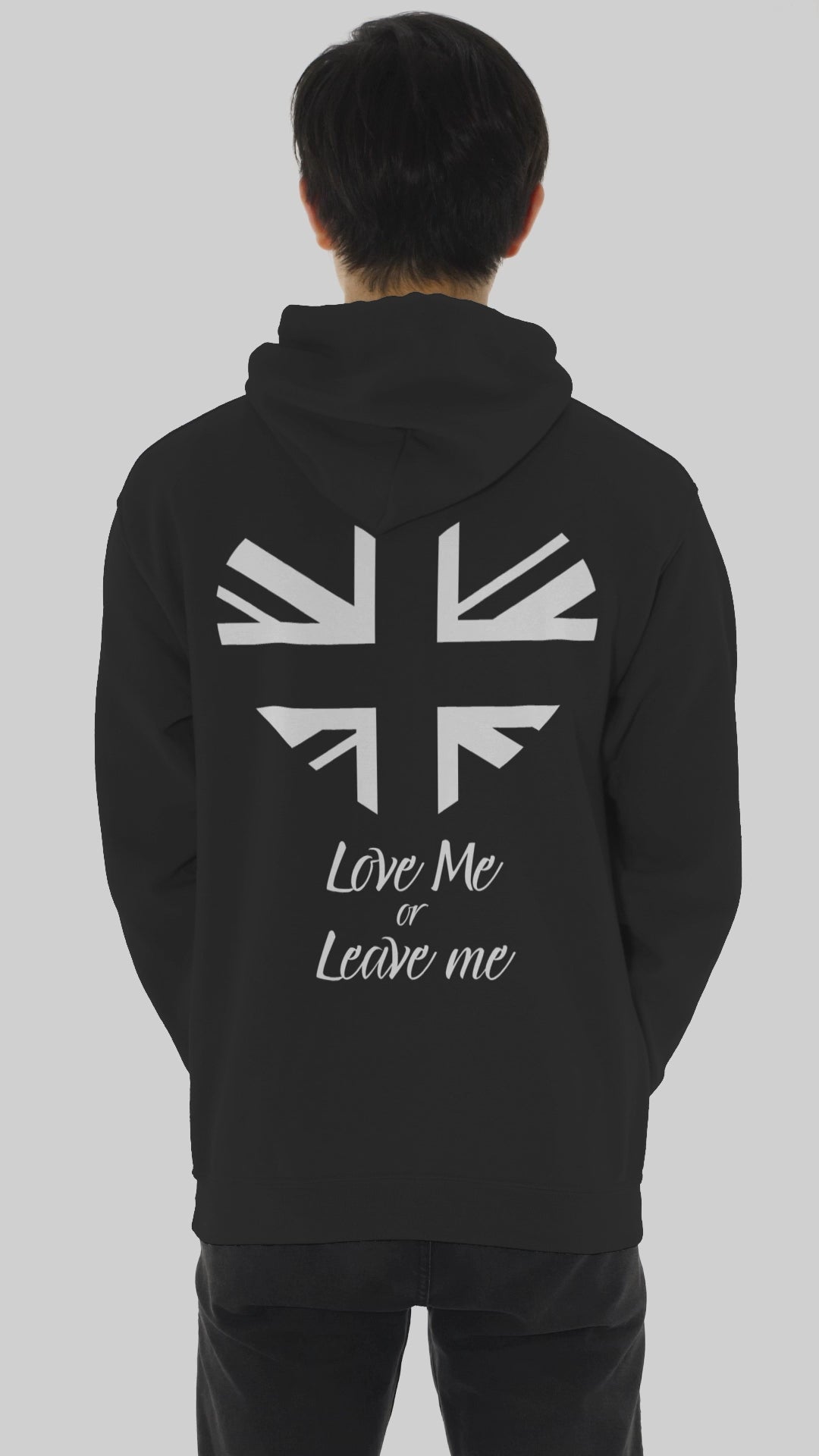 Patriotic Union Jack Love Zip Hoodie | Perfect Gift for Travelers, Fall Fashion, Casual Wear, British Pride, Love Theme