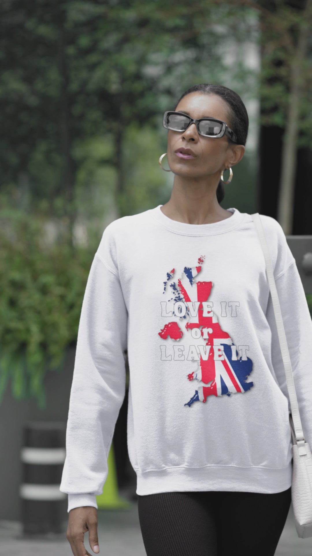 Union Jack Love It or Leave It Sweatshirt, Cozy Gift for Brits, Casual Wear, Great for Holidays, Comfortable Unisex Fashion
