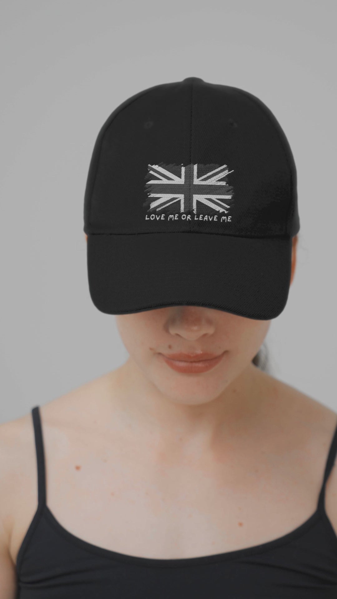 Embroidered Umion Jack Love Me or leave me Patriotic cap