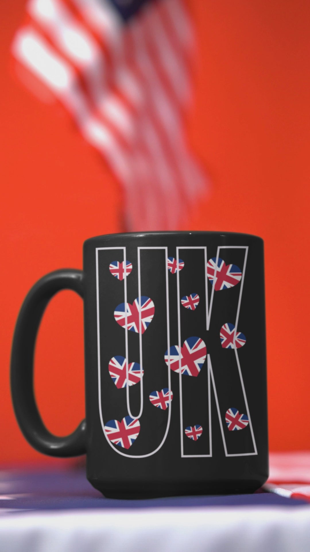 UK Pride Black Mug, 15oz - Perfect for Coffee Lovers, British Theme, Gift for Him/Her, Birthday, Celebration, Home Decor