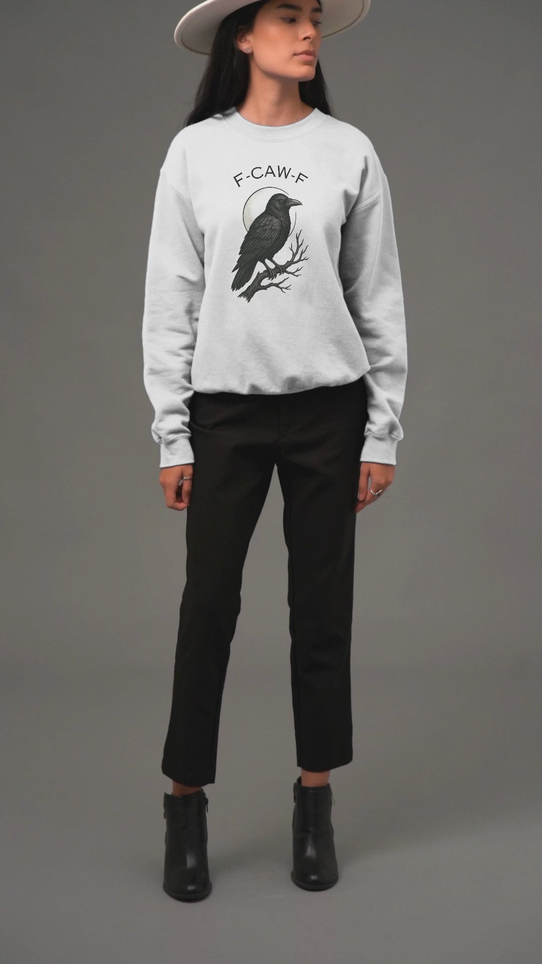 Mystical Raven Sweatshirt - Fall Fashion, Casual Loungewear, Unique Gift, Halloween Apparel, Unisex Style