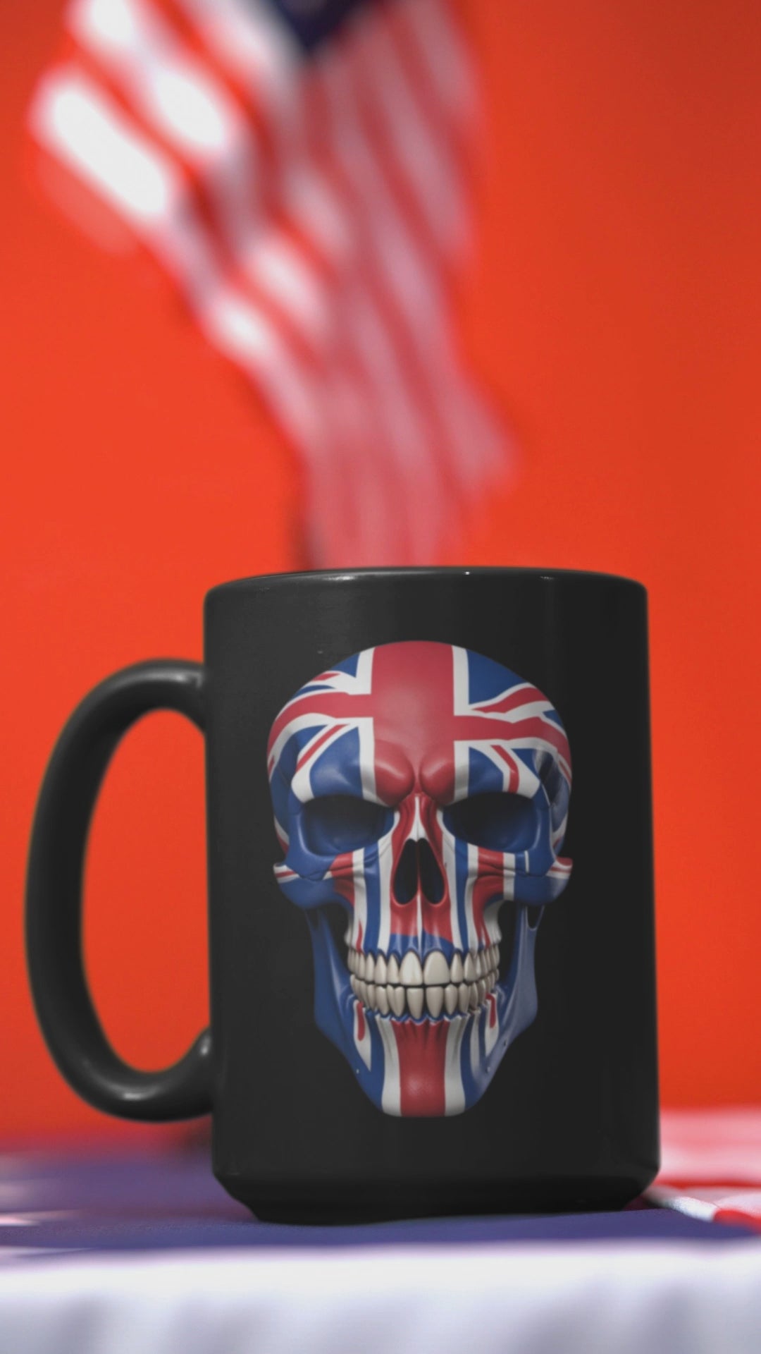 Edgy Skull Mug, Love Me or Leave Me Coffee Cup, Gift for Him, Unique Black Mug, Gothic Decor, Alternative Gifts