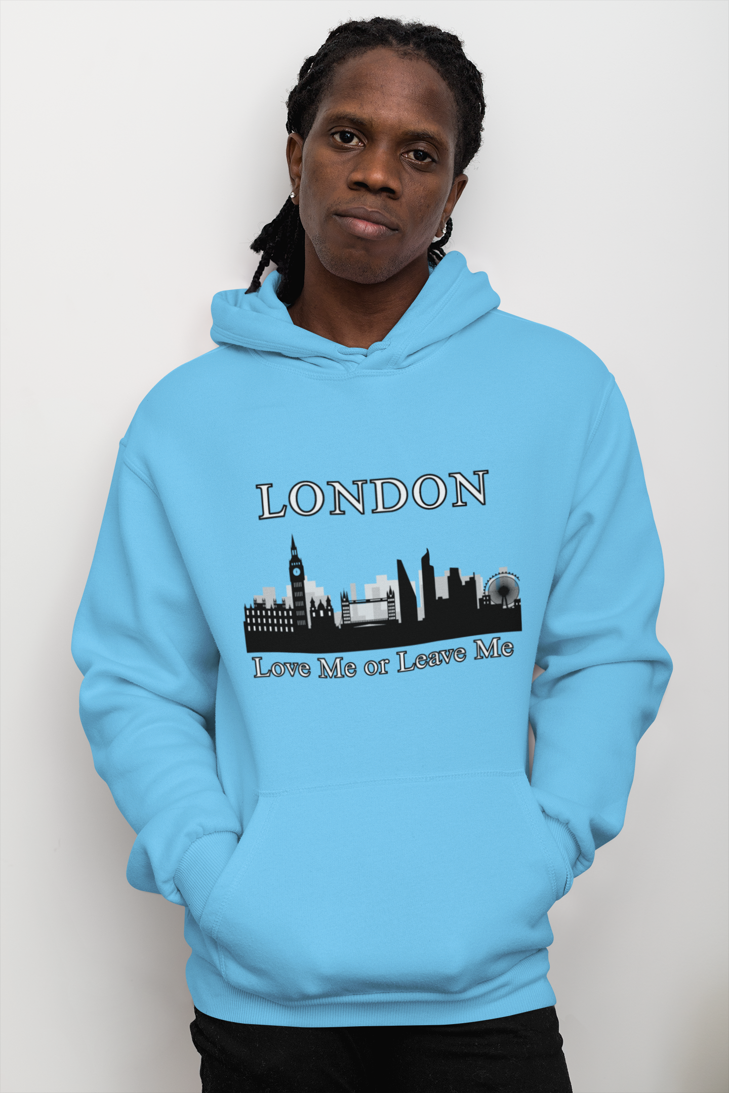 London Skyline Hoodie: Love Me or Leave Me, Sweatshirt for Travelers, Gifts for City Lovers, Cozy Unisex Pullover, Casual Fashionwear