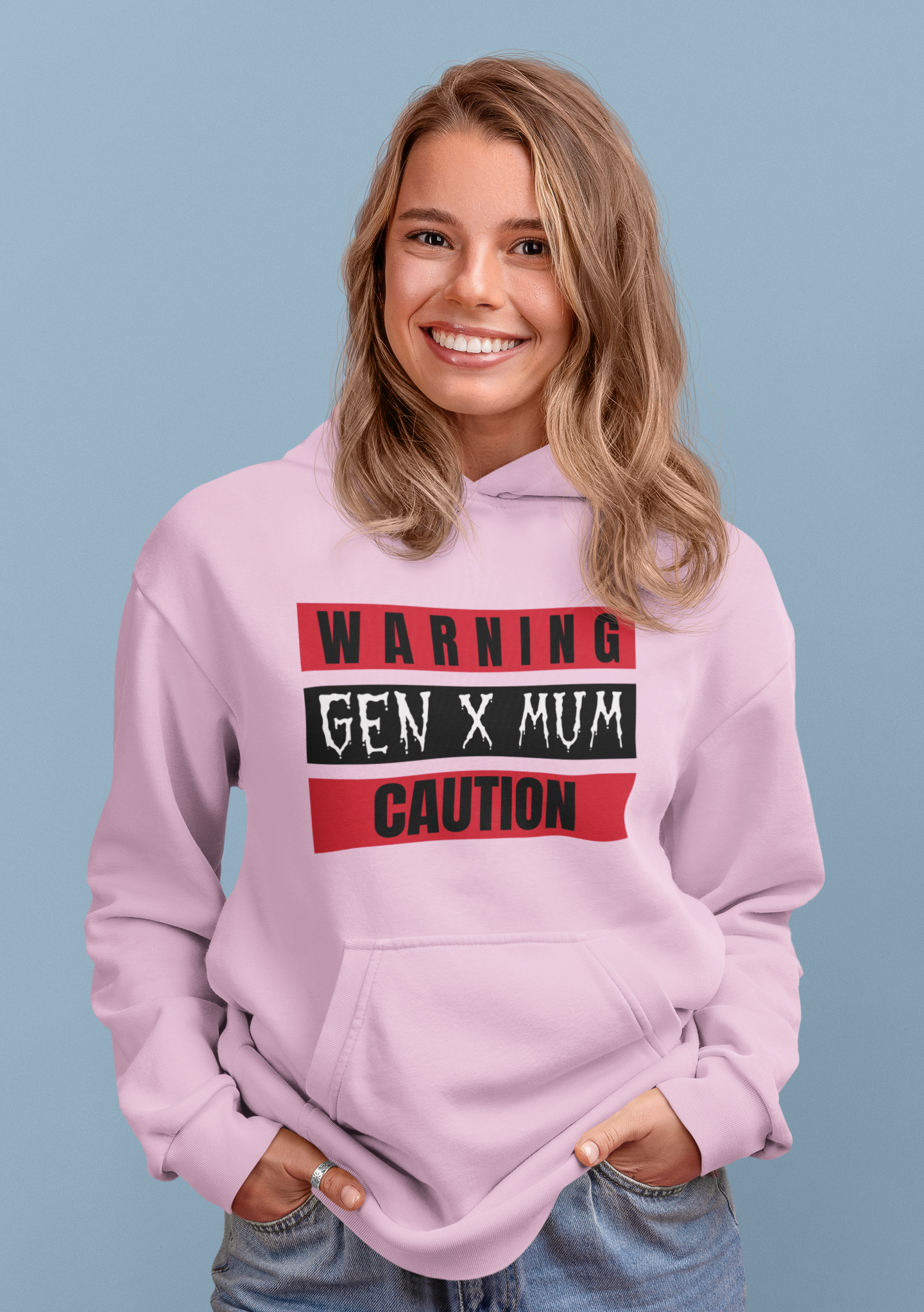 Gen X Mum Caution Hoodie, Unisex Sweatshirt, Warning Hoodie, Gift for Mothers, Casual Wear, Funny Sweatshirt