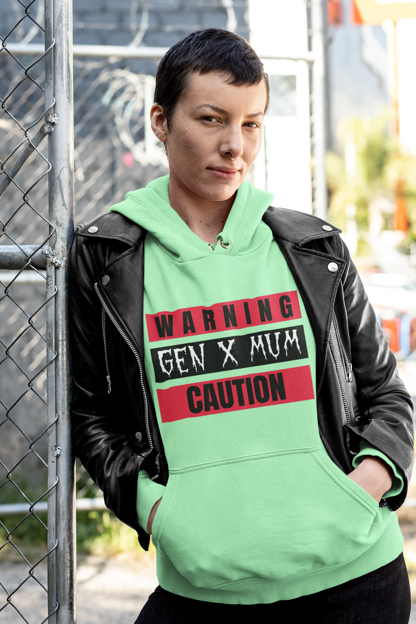Gen X Mum Caution Hoodie, Unisex Sweatshirt, Warning Hoodie, Gift for Mothers, Casual Wear, Funny Sweatshirt