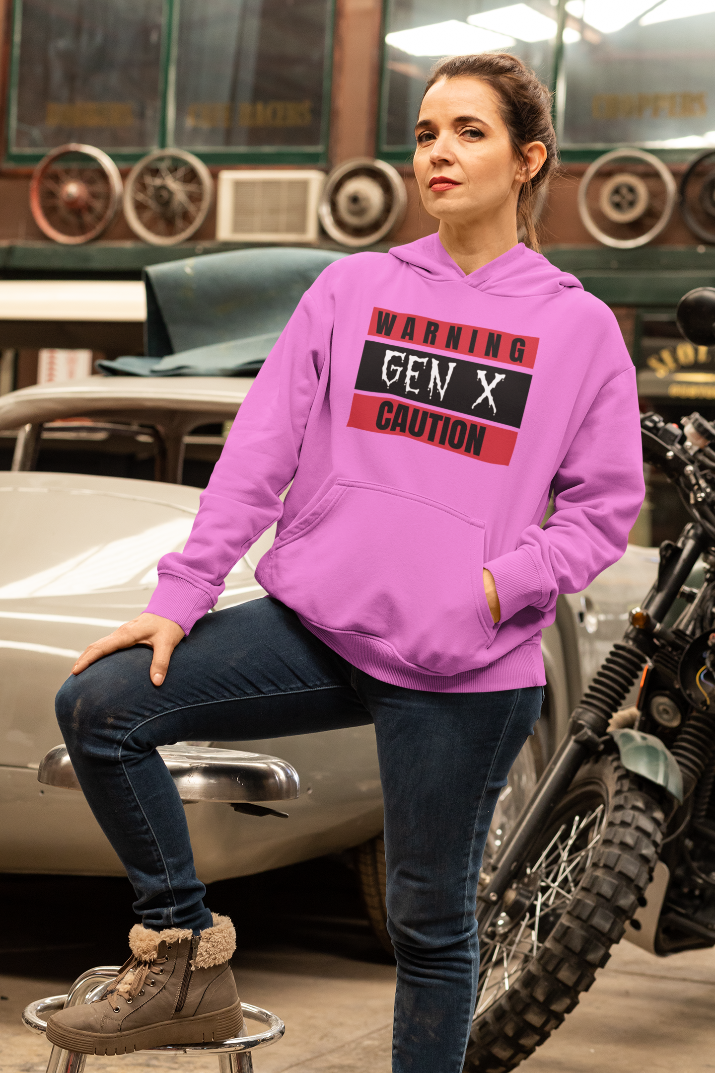 Warning Gen X Caution Hoodie, Unisex Sweatshirt, Funny Sweatshirt, Birthday Gift, Casual Wear