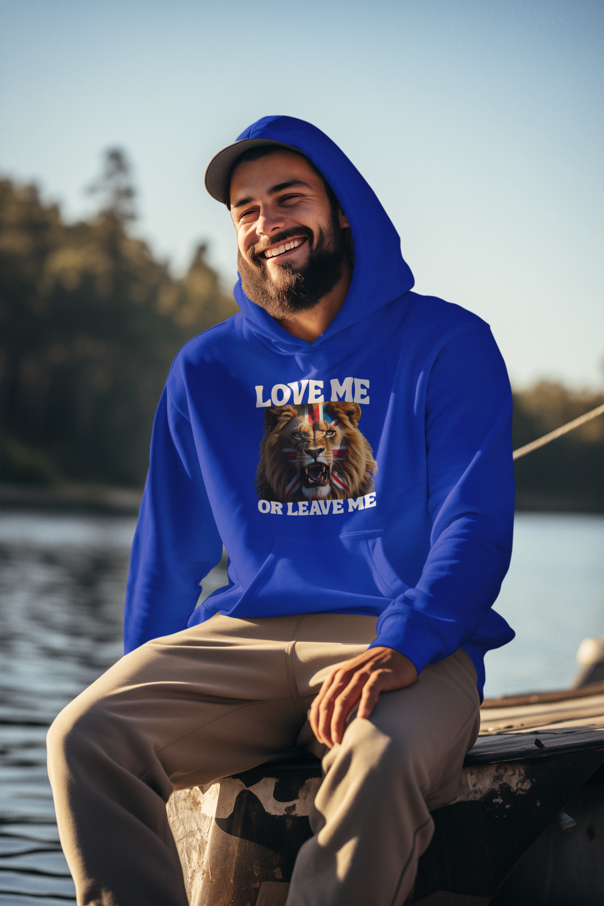 Bold Lion Print Unisex College Hoodie | Statement Sweatshirt for Students | Gift for Animal Lovers | Trendy Casual Wear | Hooded Pullover