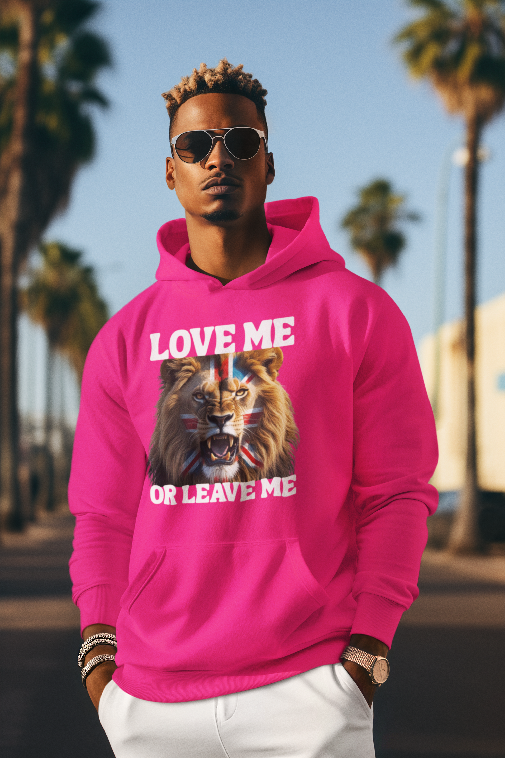 Bold Lion Print Unisex College Hoodie | Statement Sweatshirt for Students | Gift for Animal Lovers | Trendy Casual Wear | Hooded Pullover