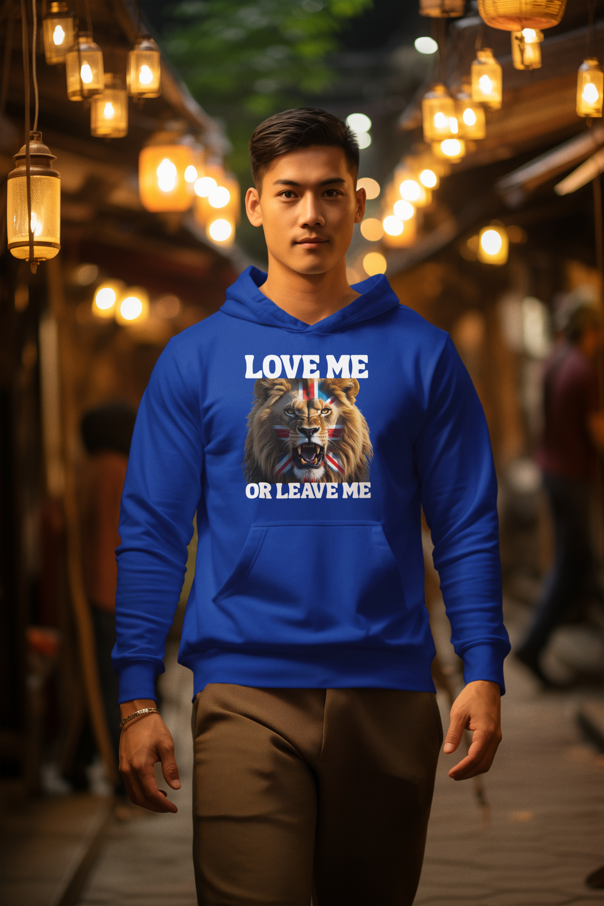 Bold Lion Print Unisex College Hoodie | Statement Sweatshirt for Students | Gift for Animal Lovers | Trendy Casual Wear | Hooded Pullover