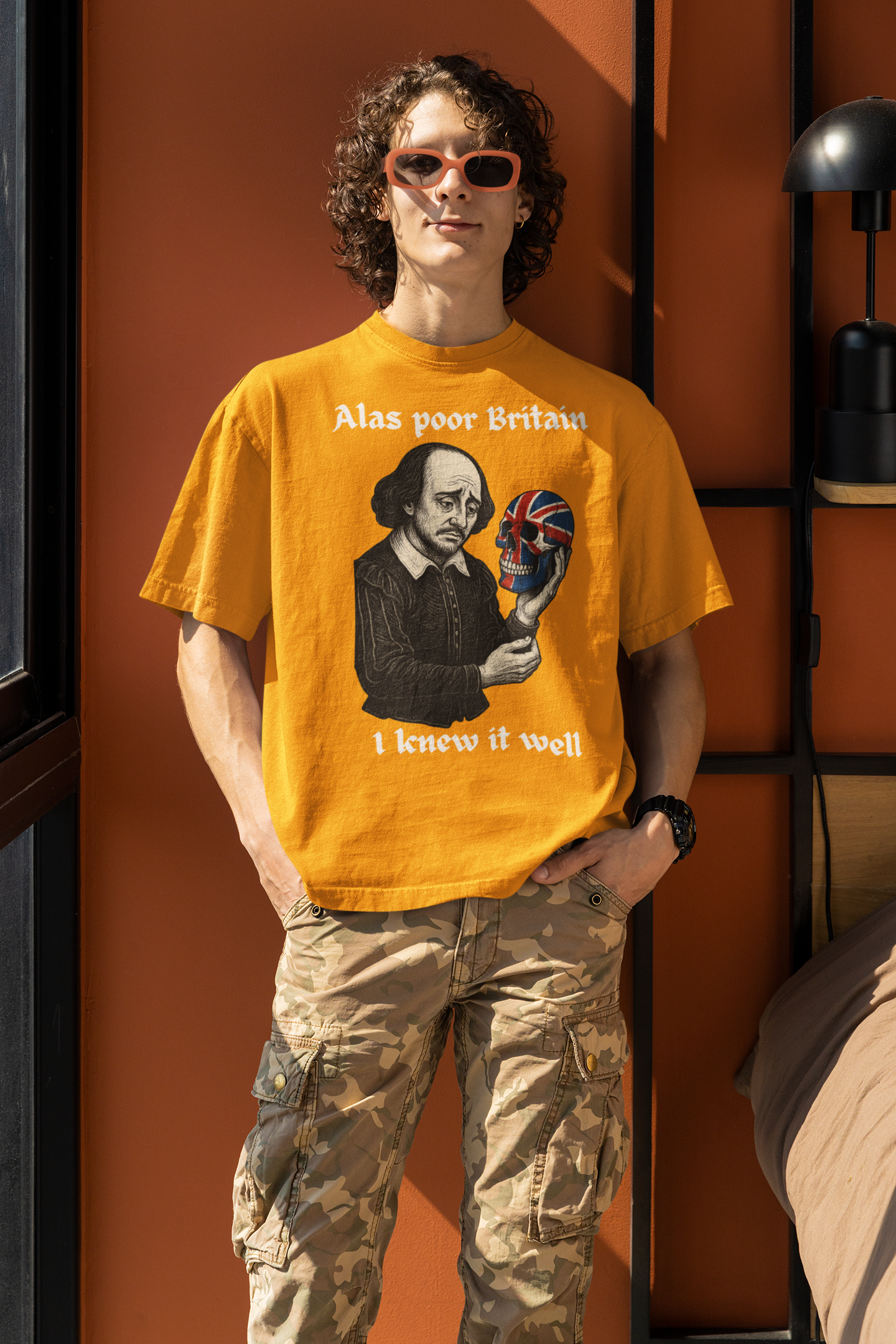 Edgy Shakespearean Tee, British Culture Shirt, Graphic Novelty Top, Literary Fan Gift, Casual Daily Wear