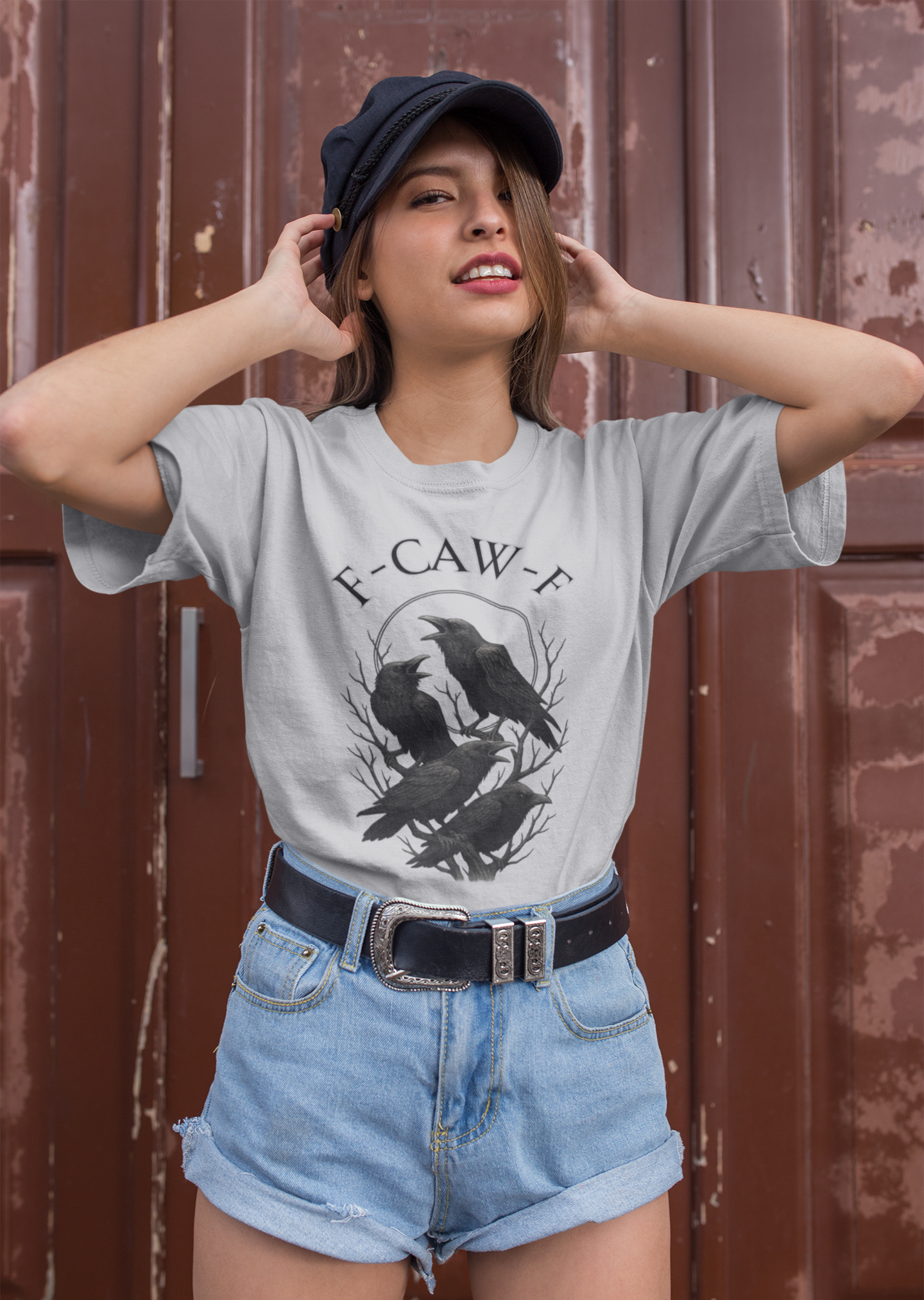 Cawing Crows T-Shirt, Bird Lover Tee, Funny Gift for Nature Enthusiasts, Casual Wear, Halloween Apparel, Unique Bird Shirt