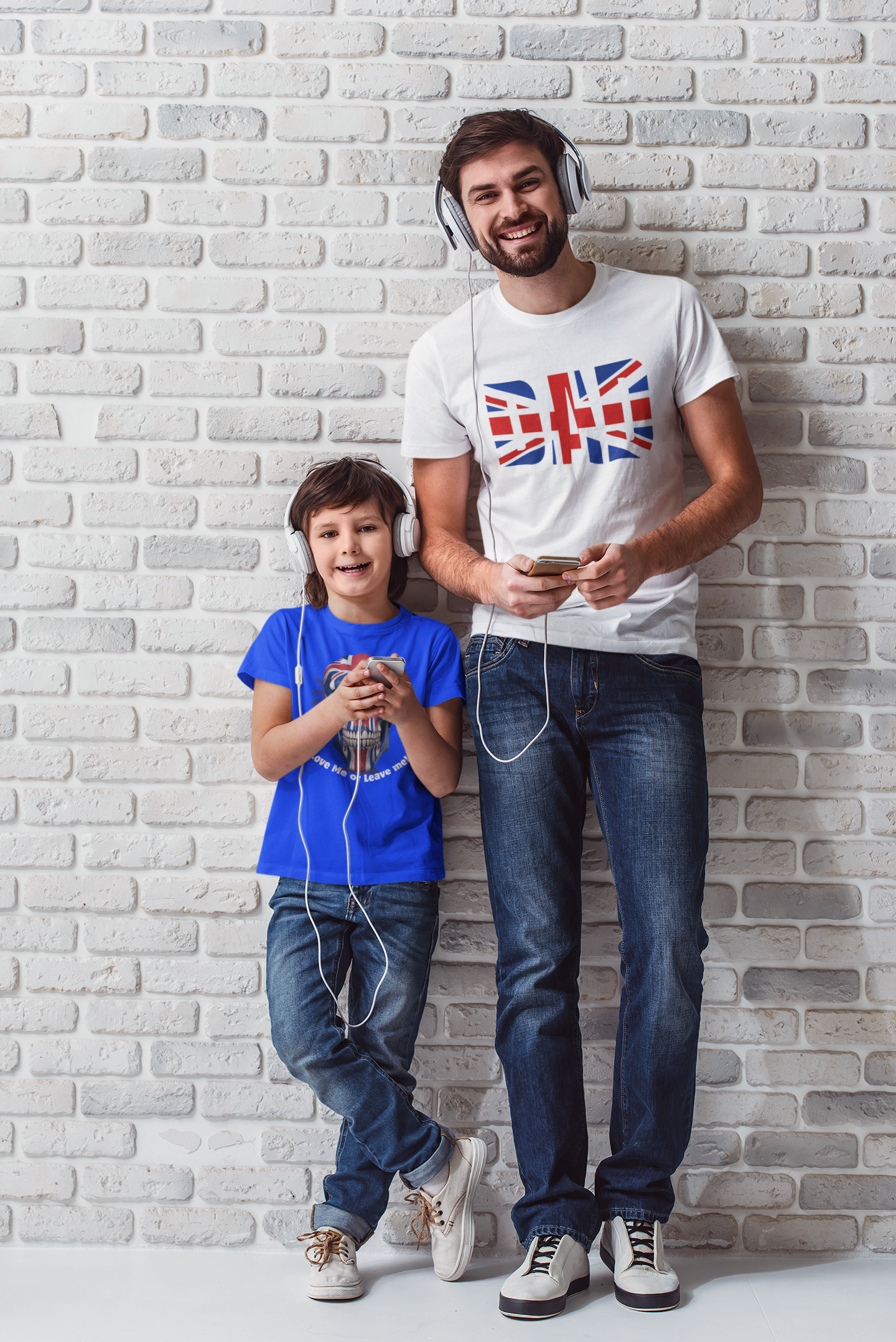 British Flag Dad Tee - Perfect for Father's Day, Casual Wear, Gifts for Dads, Patriotic Fashion, Family Outings