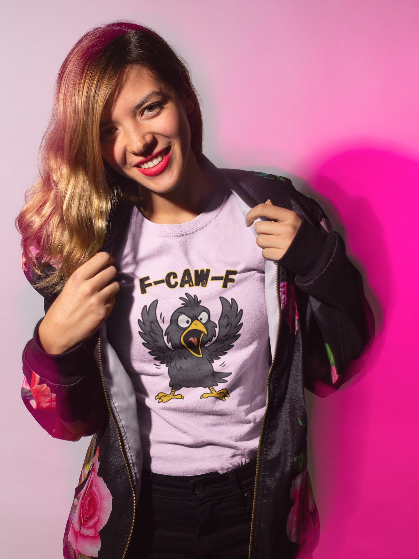 F-Caw-F Unisex Heavy Cotton Tee, Funny Graphic Shirt, Casual Wear, Unique Gift, Bird Lover Apparel