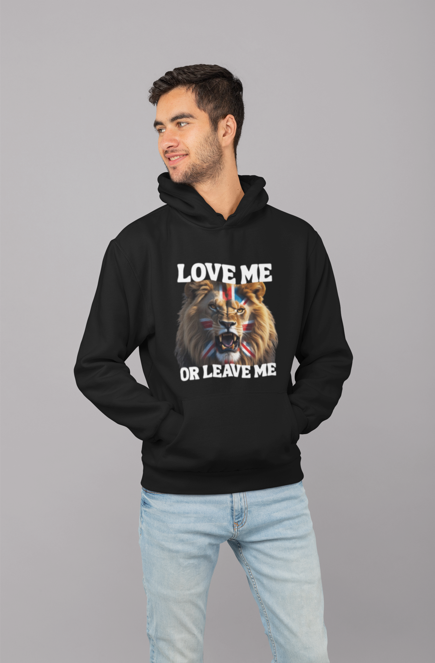 Bold Lion Print Unisex College Hoodie | Statement Sweatshirt for Students | Gift for Animal Lovers | Trendy Casual Wear | Hooded Pullover