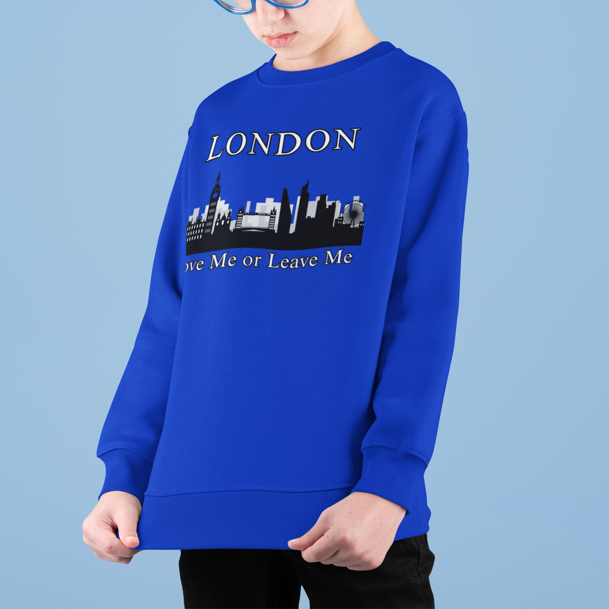 London Skyline Sweatshirt - Love Me or Leave Me, Unisex Cozy Top, City Lover Gift, Travel Souvenir, Cool Casual Wear