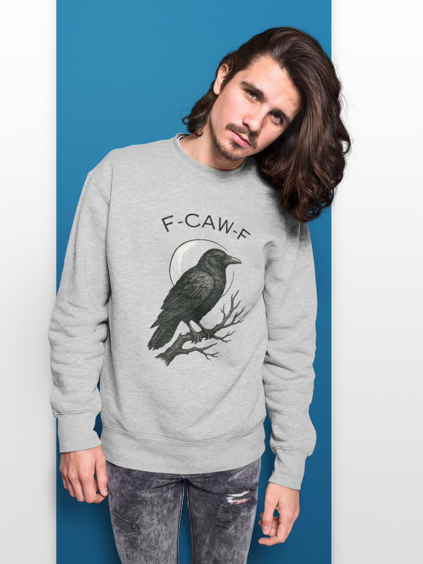 Mystical Raven Sweatshirt - Fall Fashion, Casual Loungewear, Unique Gift, Halloween Apparel, Unisex Style