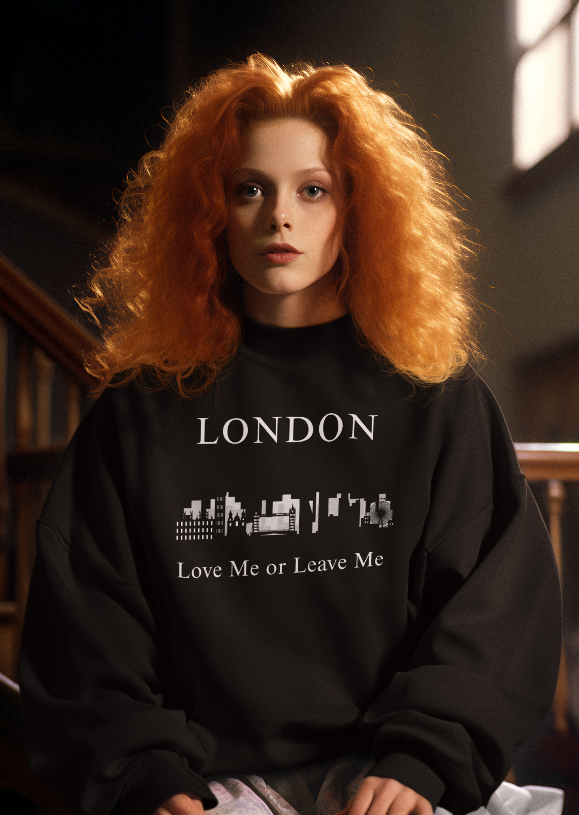 London Skyline Sweatshirt - Love Me or Leave Me, Unisex Cozy Top, City Lover Gift, Travel Souvenir, Cool Casual Wear