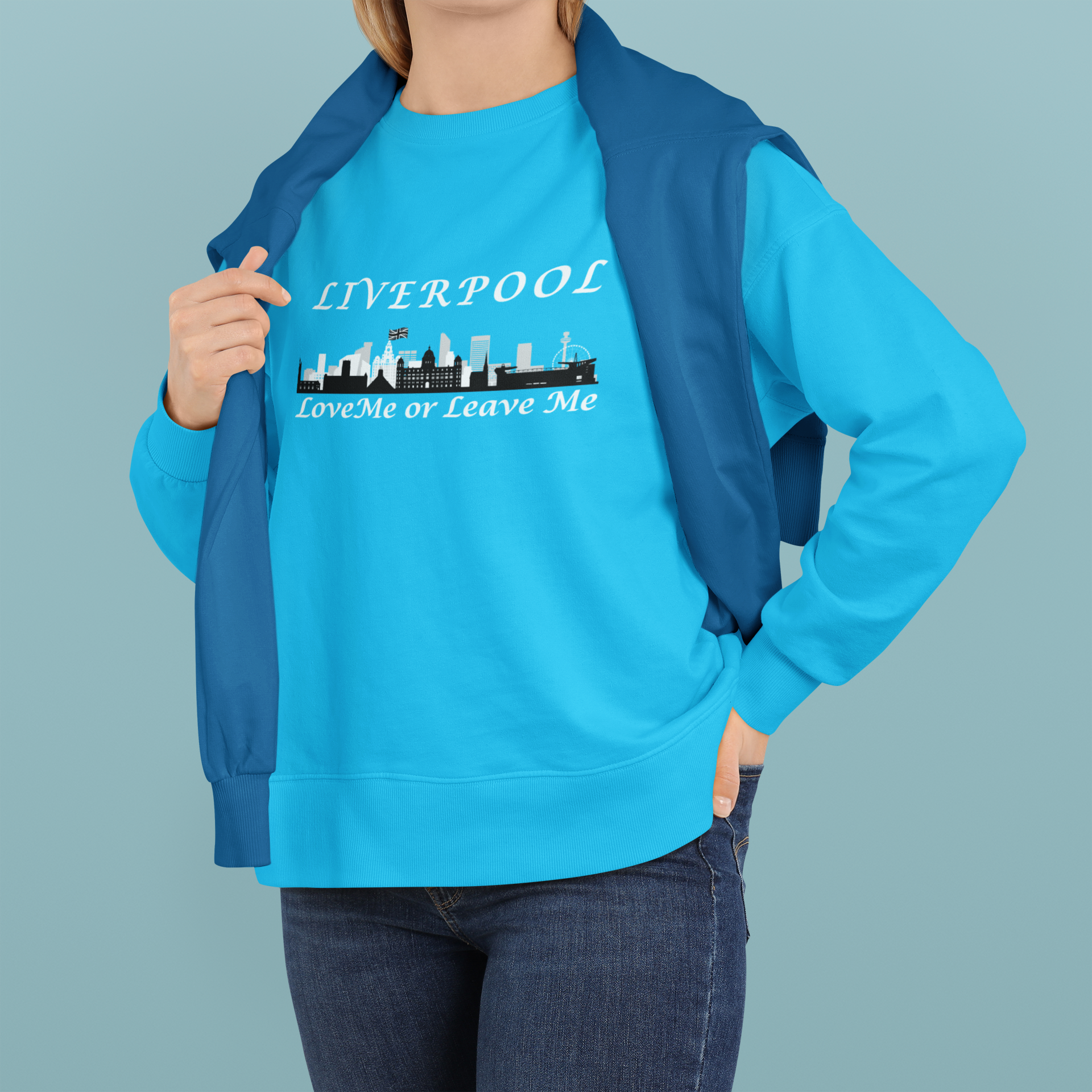 Liverpool Love Me or Leave Me Unisex Sweatshirt - Cozy, City Pride, Gift for Travelers, Casual Wear, Souvenir, Liverpool Merch