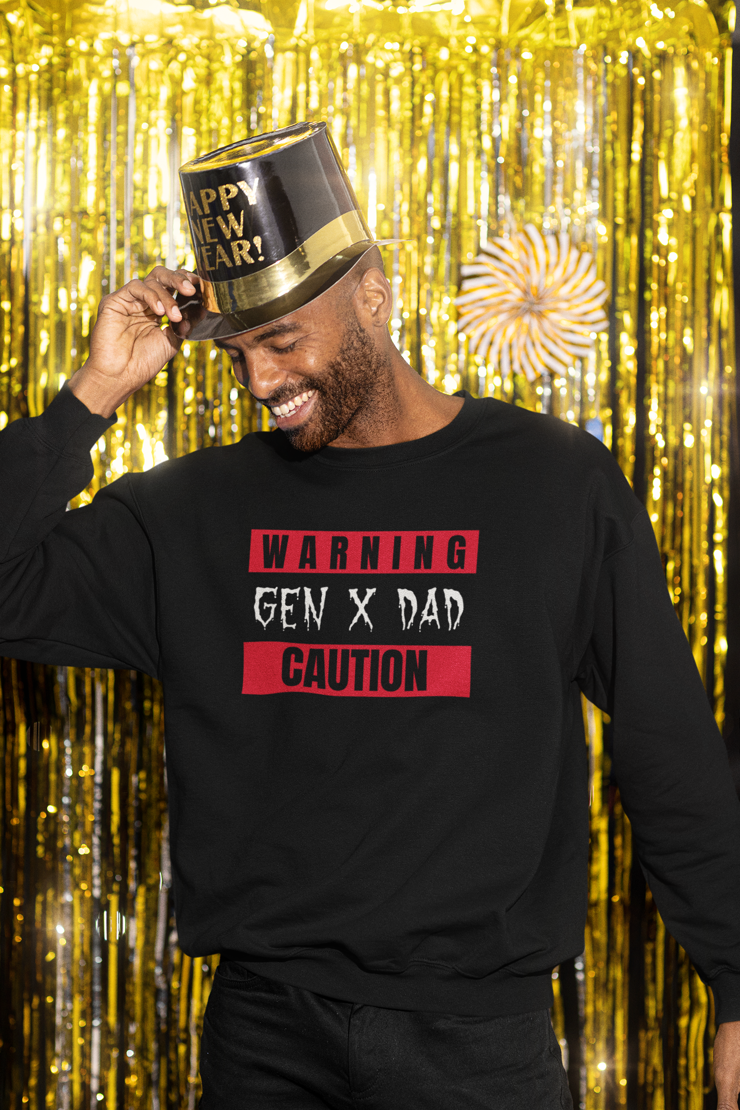 Warning Gen X Dad Crewneck Sweatshirt - Casual Wear, Gift for Dad, Funny Sweatshirt, Cozy Apparel, Unique Gift Idea