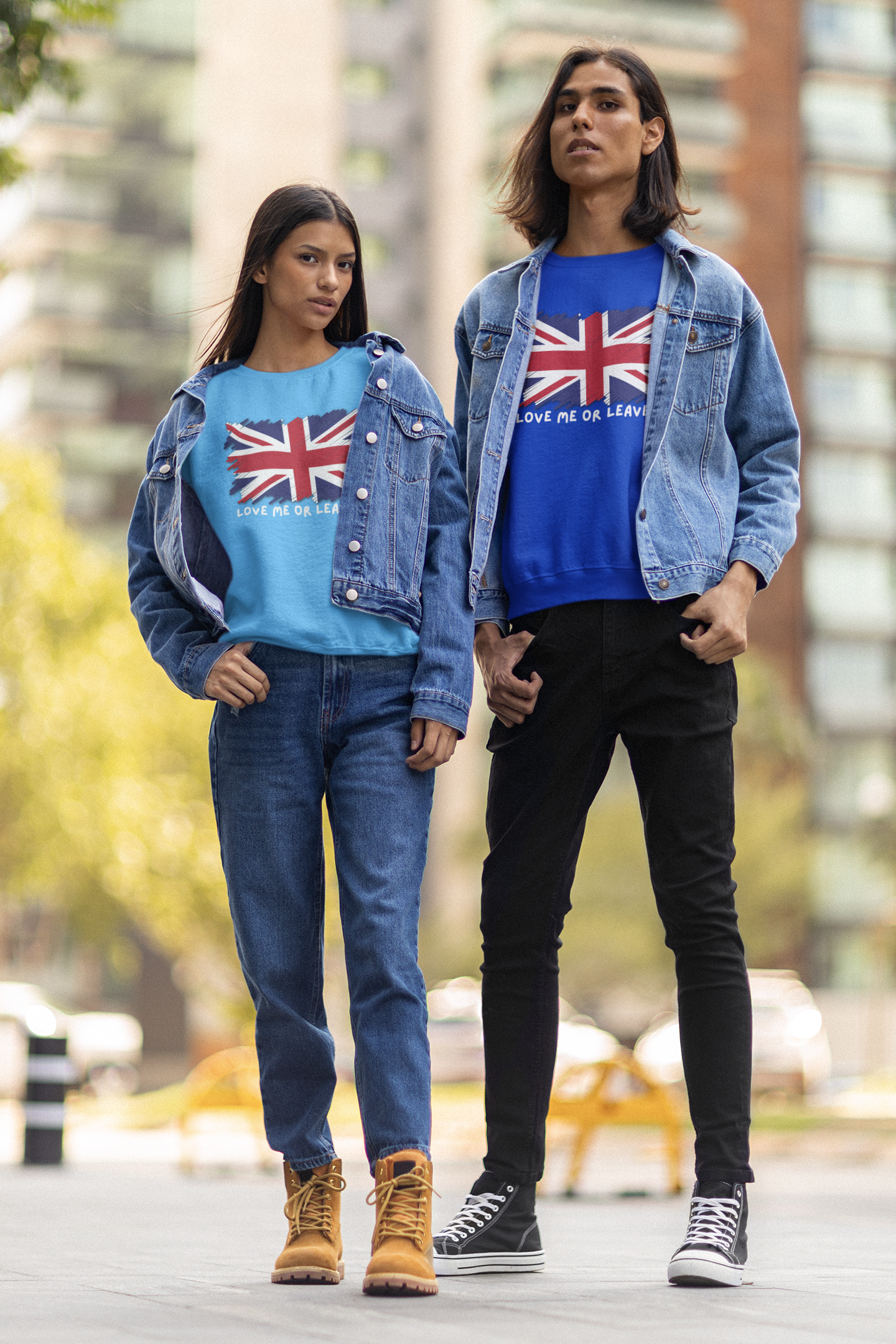 Union Jack Sweatshirt - Love Me or Leave Me, UK Pride Gift, Cozy Casual Wear, Unisex Fashion, Great for Travel