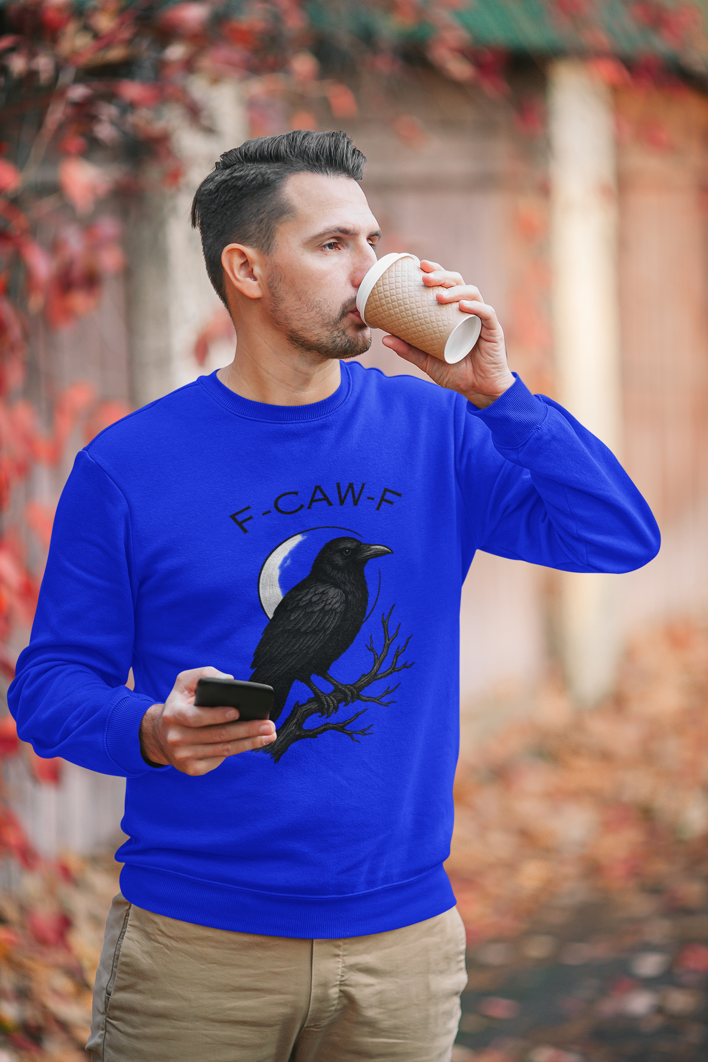 Mystical Raven Sweatshirt - Fall Fashion, Casual Loungewear, Unique Gift, Halloween Apparel, Unisex Style