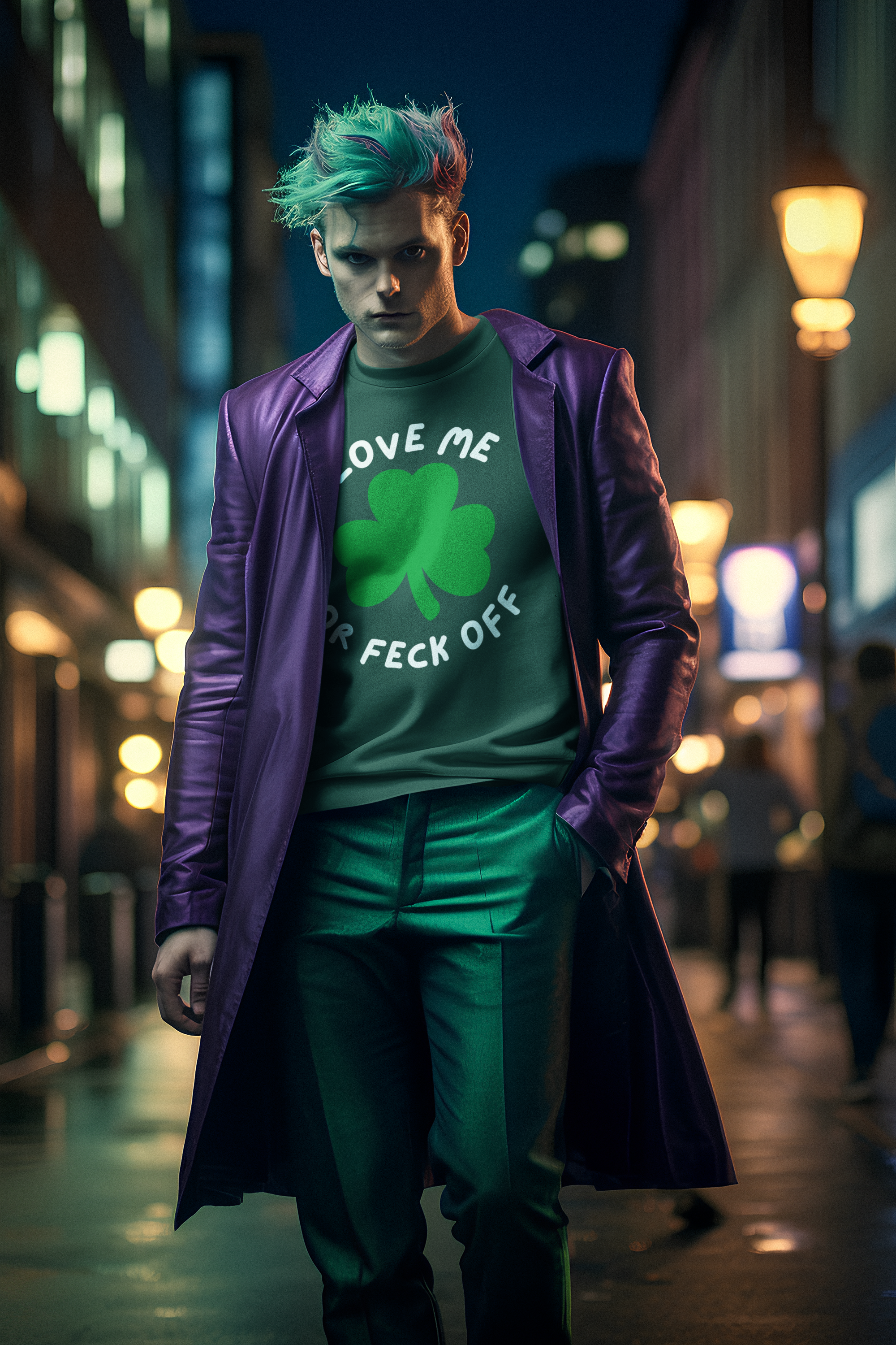 Patriotic Irish Sweatshirt - Love Me or Feck Off, Unisex Pullover, Cozy Gift, Festive Fashion, Irish Humor Apparel