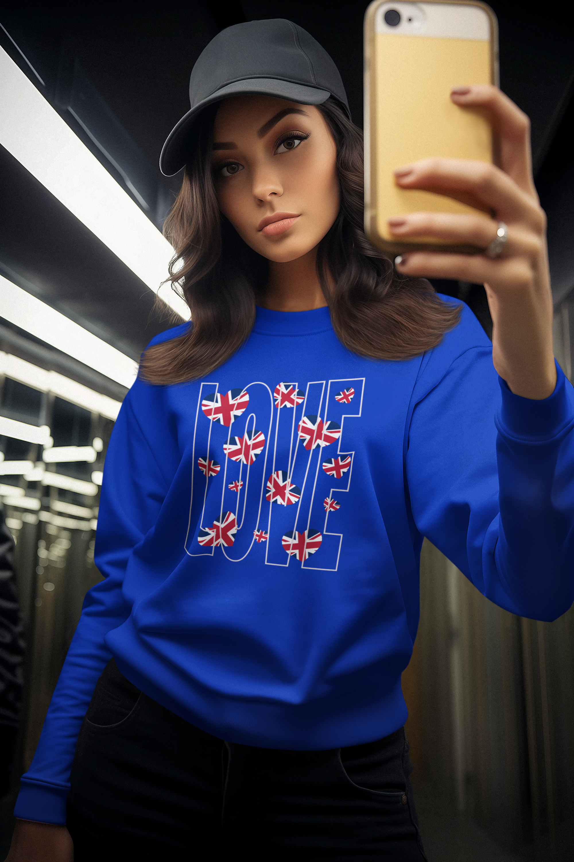 Patriotic Heart Sweatshirt, Cozy Unisex Pullover, British Flag Apparel, Gift for Travelers, Perfect for Holidays, Casual Everyday Wear