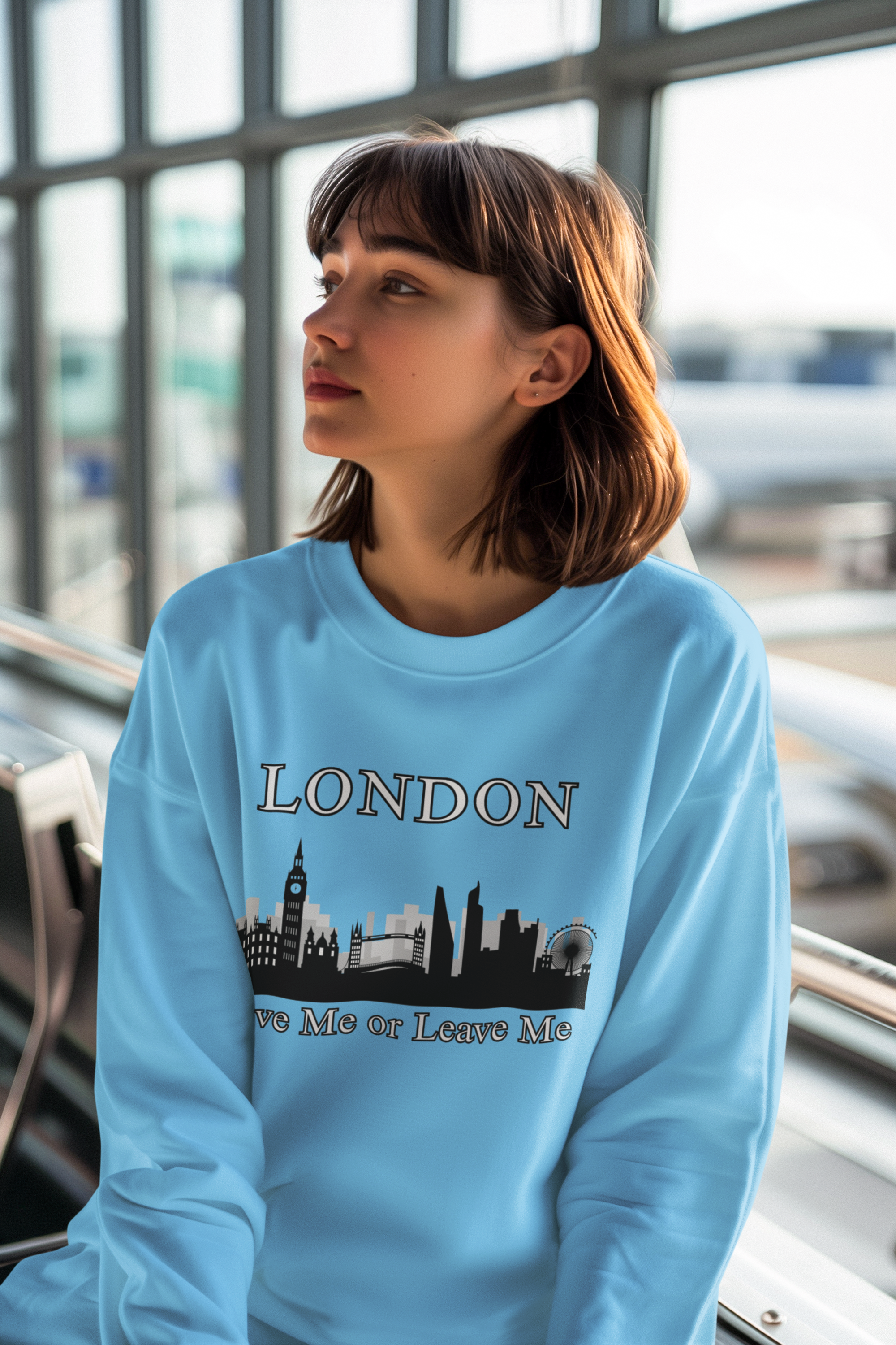 London Skyline Sweatshirt - Love Me or Leave Me, Unisex Cozy Top, City Lover Gift, Travel Souvenir, Cool Casual Wear