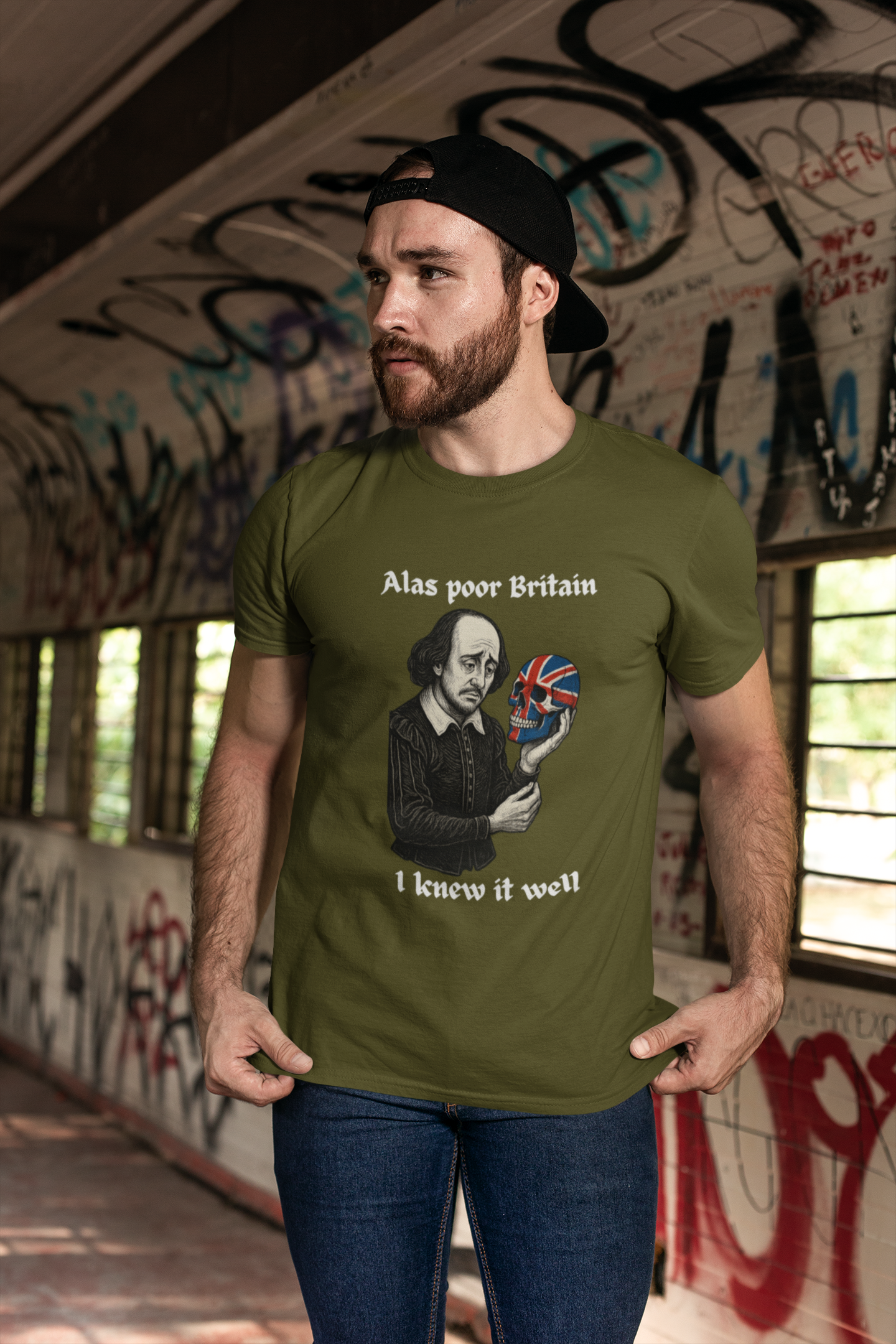 Edgy Shakespearean Tee, British Culture Shirt, Graphic Novelty Top, Literary Fan Gift, Casual Daily Wear