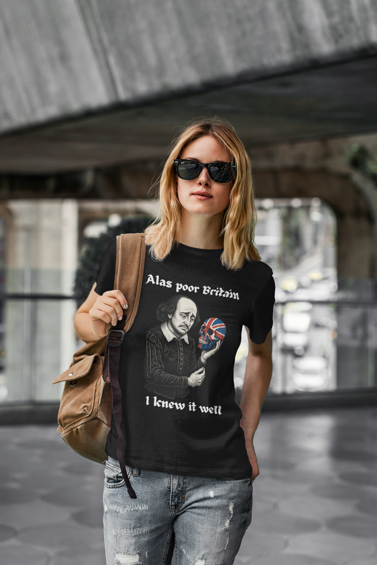 Edgy Shakespearean Tee, British Culture Shirt, Graphic Novelty Top, Literary Fan Gift, Casual Daily Wear