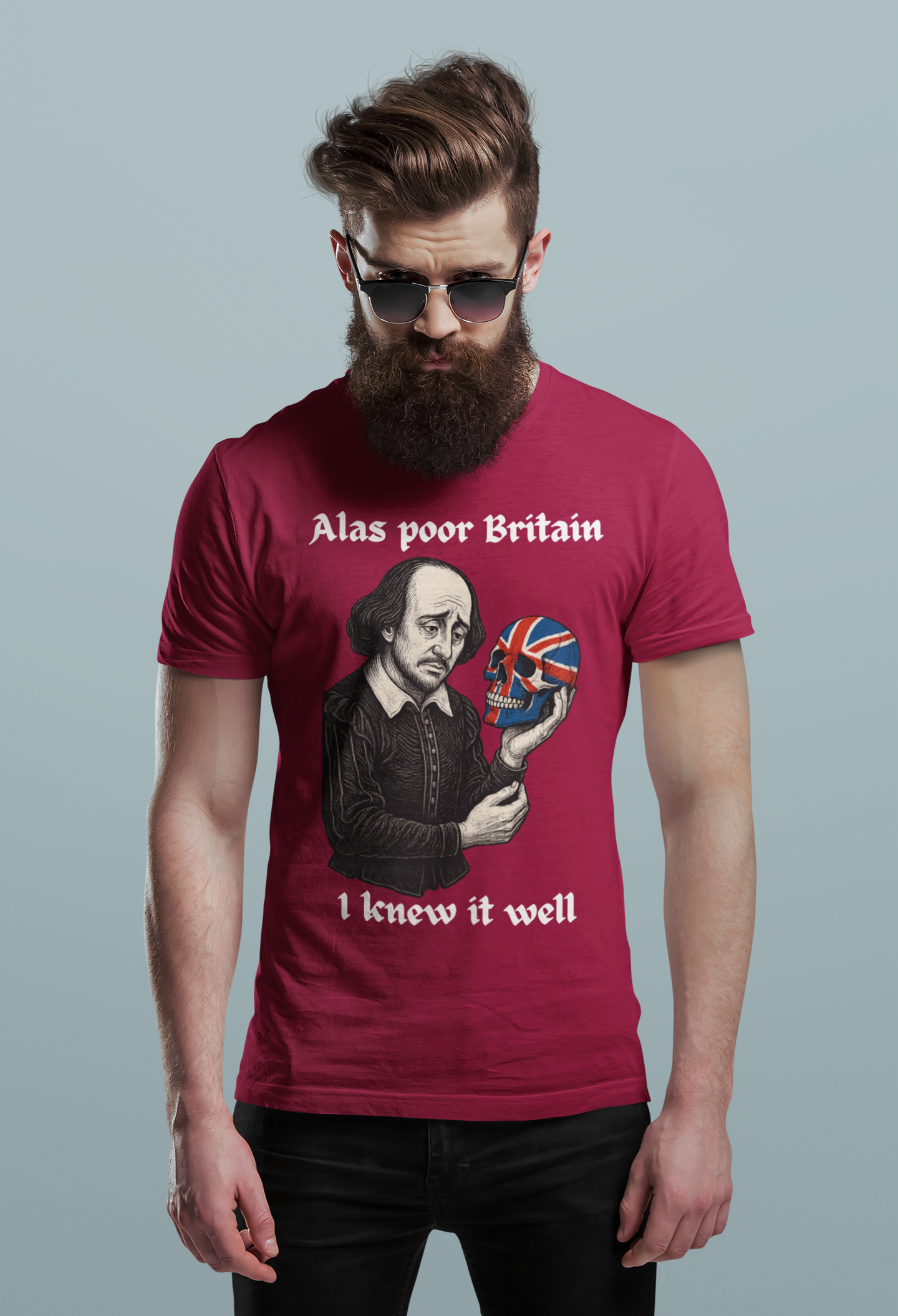 Edgy Shakespearean Tee, British Culture Shirt, Graphic Novelty Top, Literary Fan Gift, Casual Daily Wear