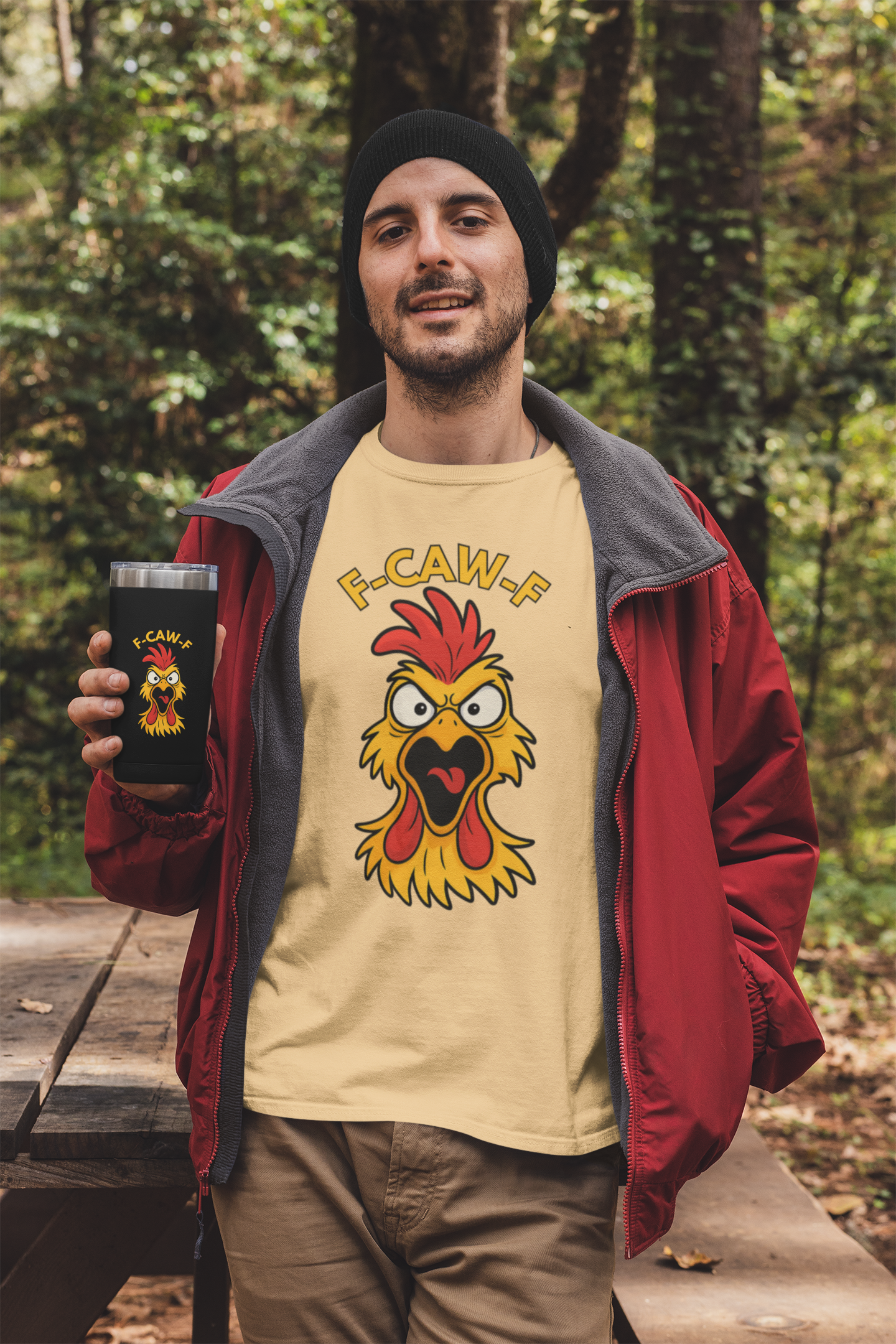 F-Caw-F Funny Chicken Tee for Poultry Lovers, Humor T-Shirt, Gift for Chicken Enthusiasts, Animal Rights, Casual Wear, Farmhouse Style