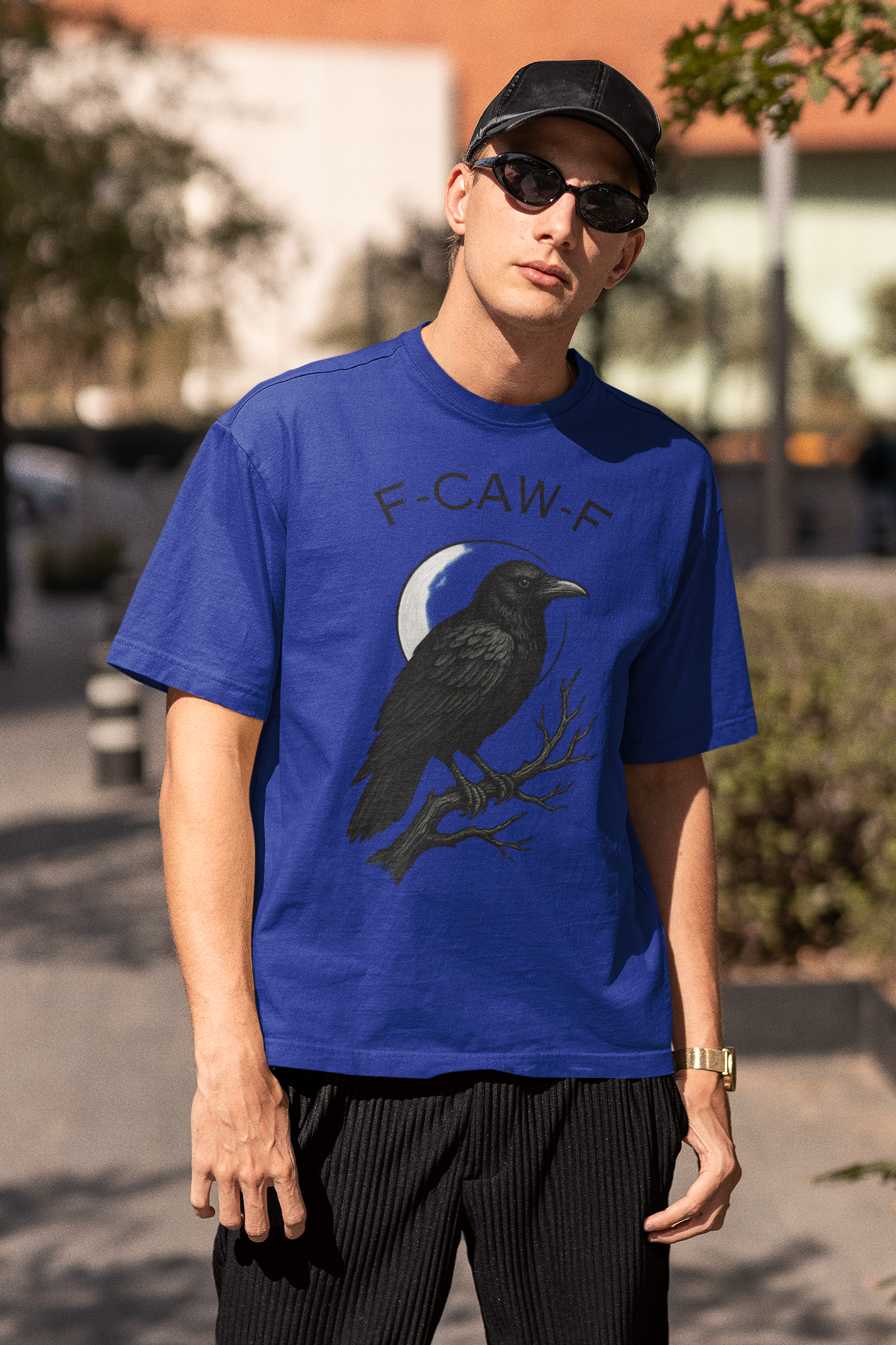 Caw-F Unisex Cotton Tee, Raven Shirt, Bird Lover Gift, Halloween Apparel, Nature T-Shirt, Unique Graphic Tee