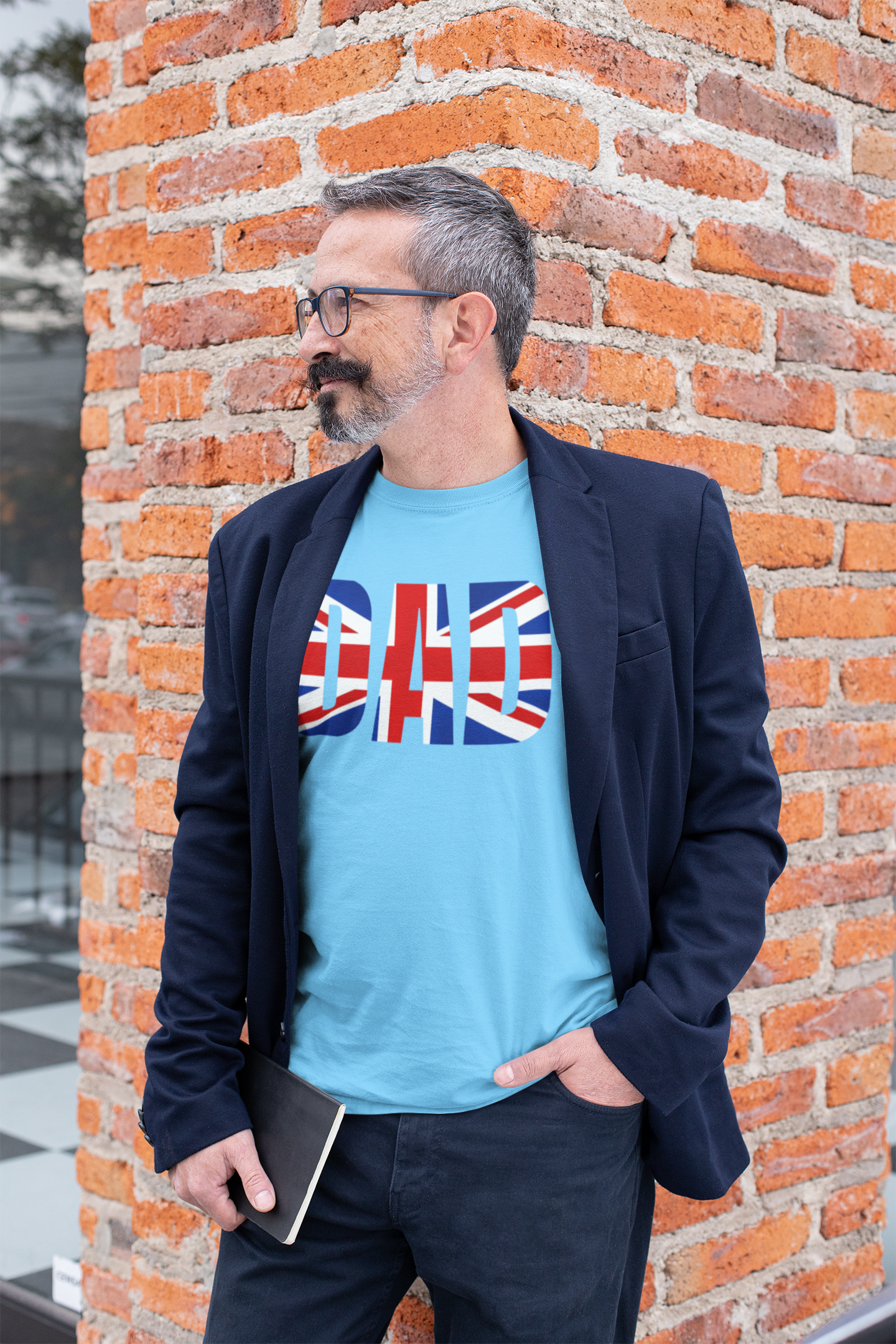 British Flag Dad Tee - Perfect for Father's Day, Casual Wear, Gifts for Dads, Patriotic Fashion, Family Outings