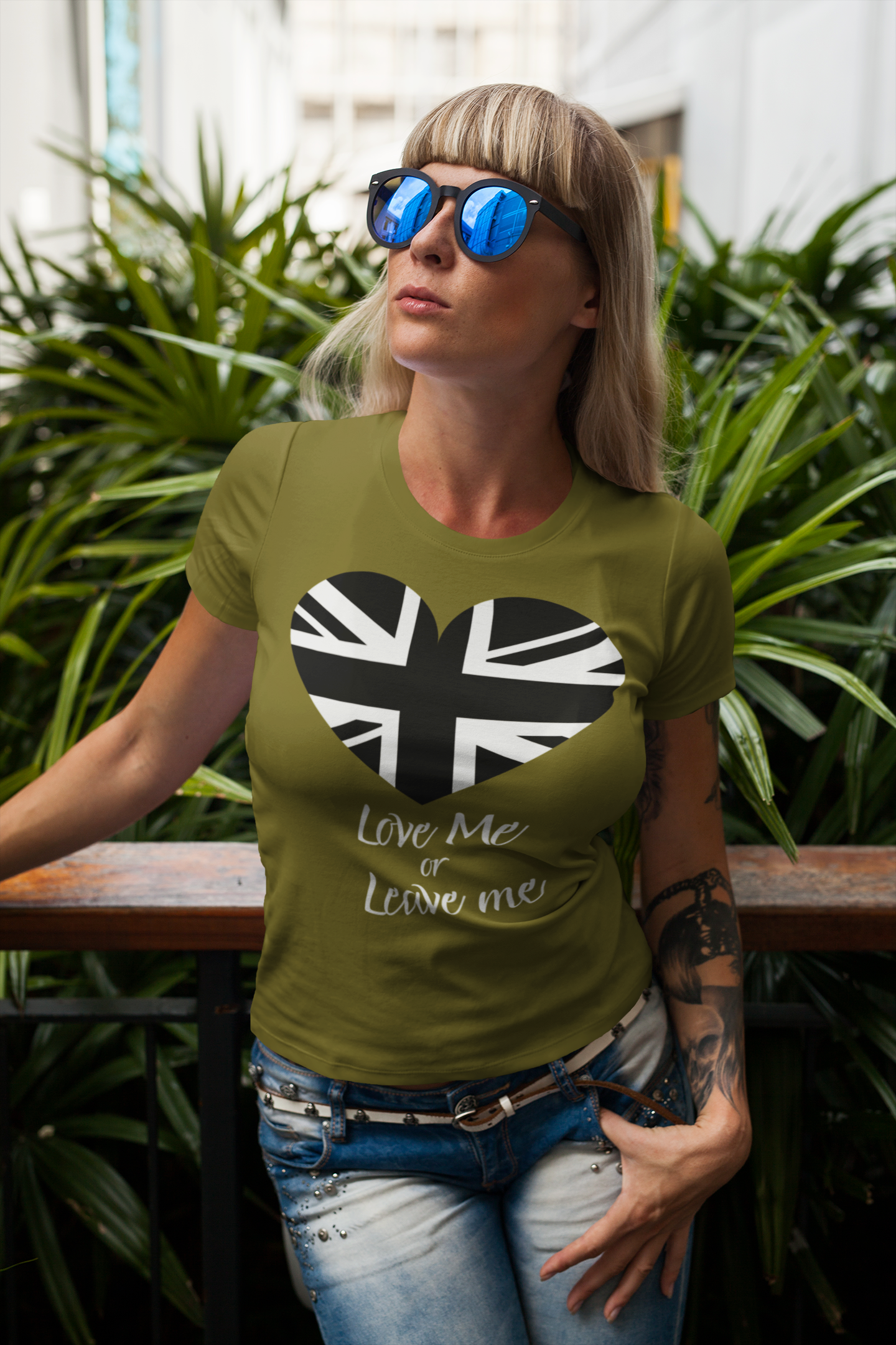 Love Me or Leave Me Heart Tee - Perfect for Casual Wear.
