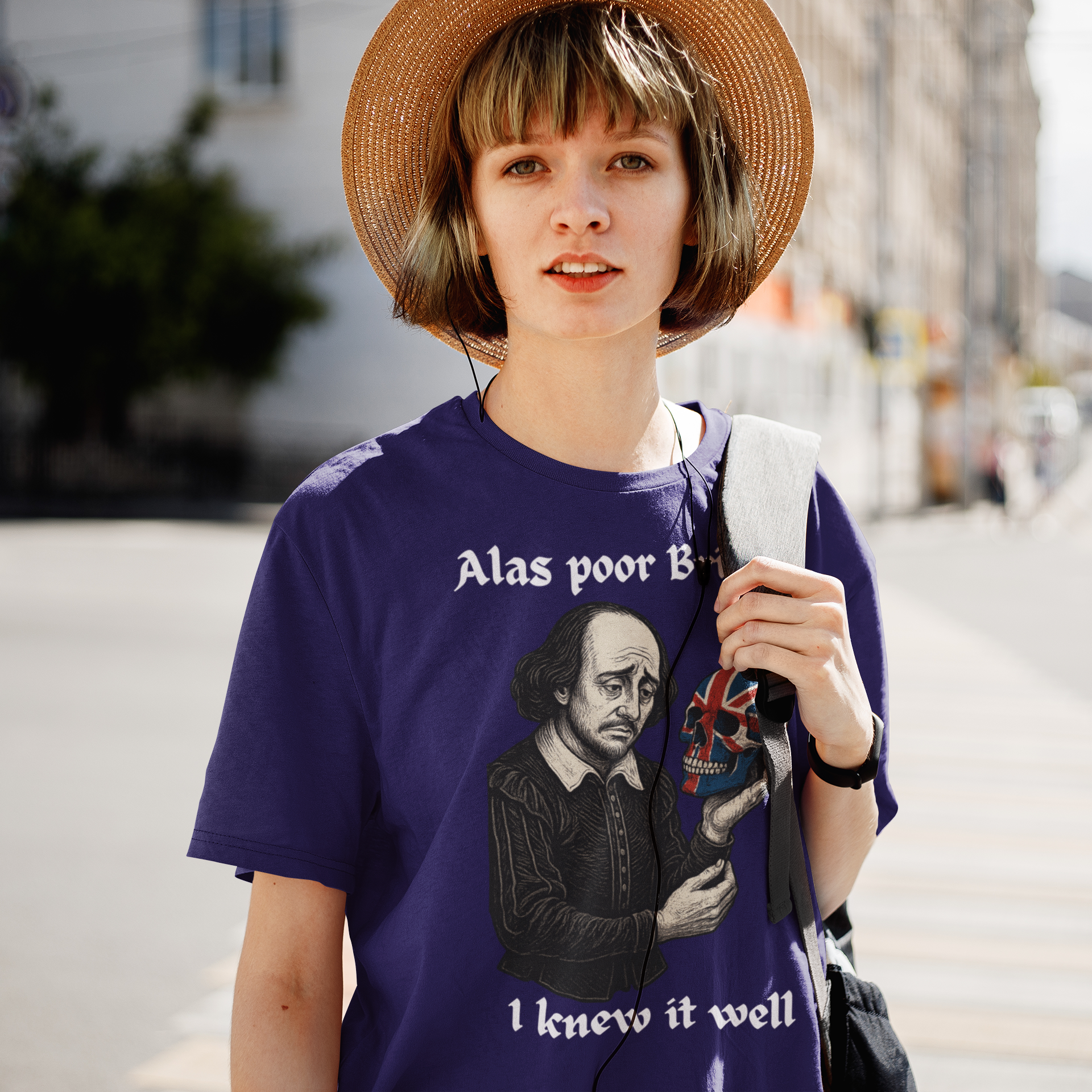 Edgy Shakespearean Tee, British Culture Shirt, Graphic Novelty Top, Literary Fan Gift, Casual Daily Wear
