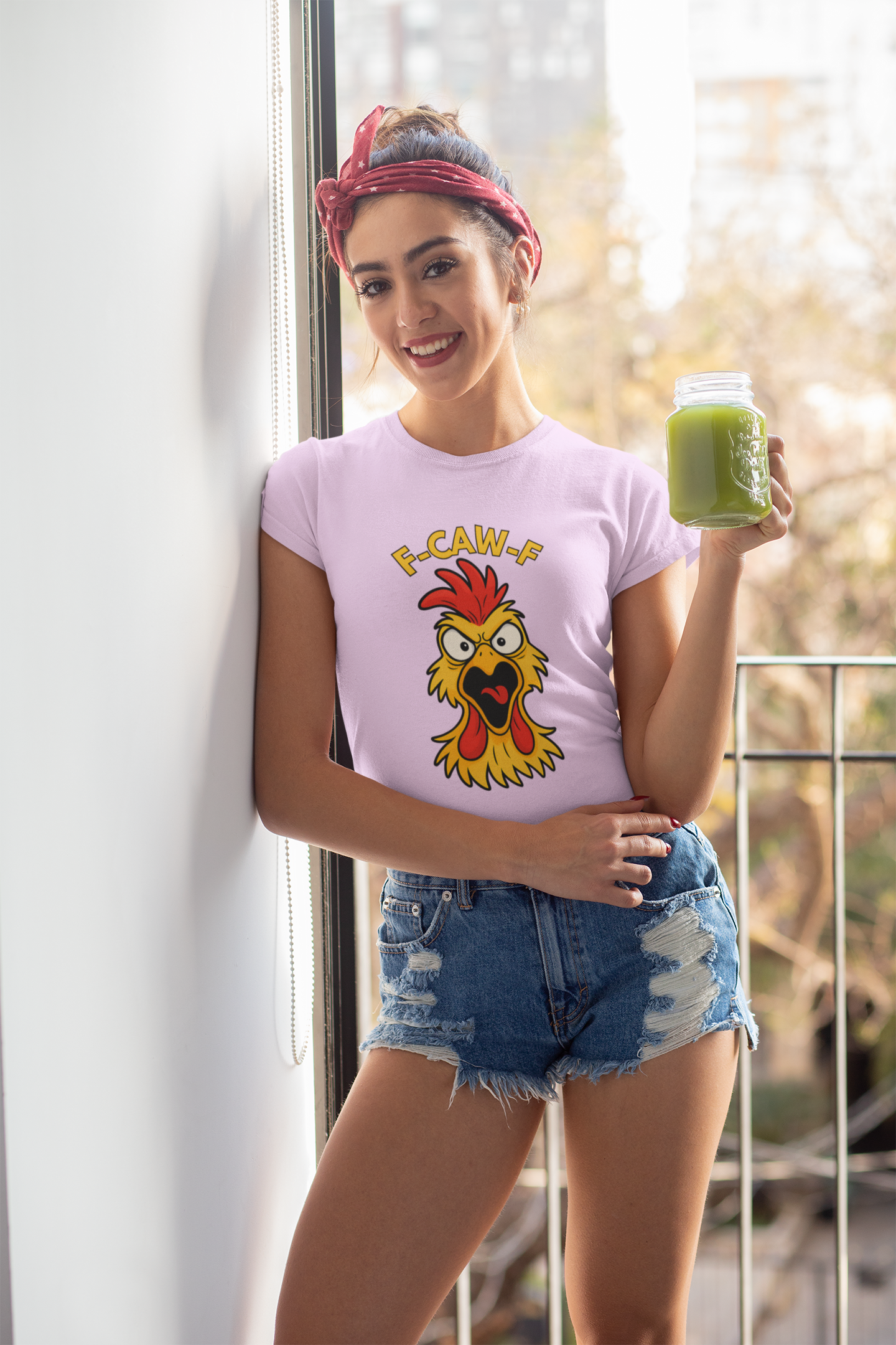 F-Caw-F Funny Chicken Tee for Poultry Lovers, Humor T-Shirt, Gift for Chicken Enthusiasts, Animal Rights, Casual Wear, Farmhouse Style