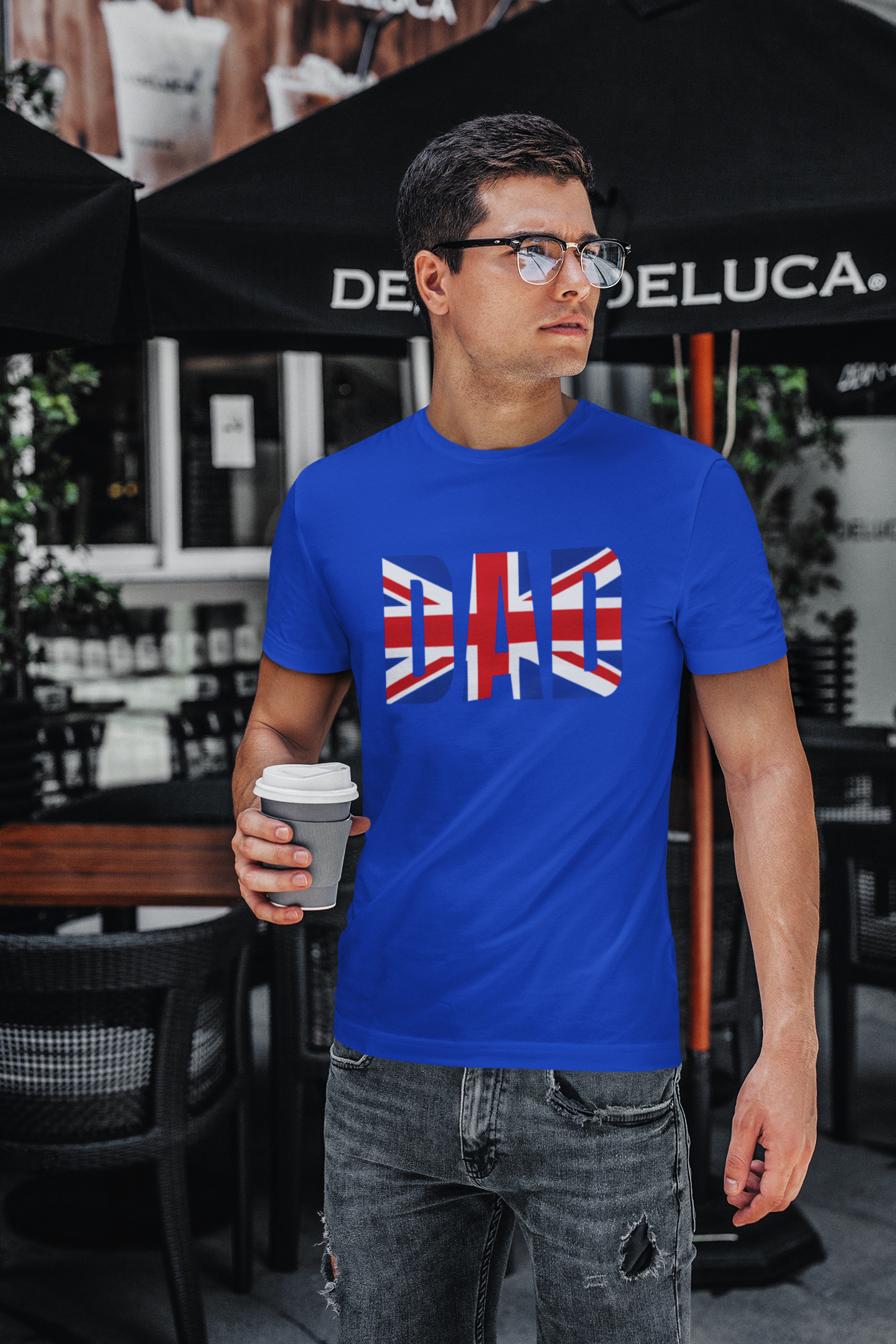 British Flag Dad Tee - Perfect for Father's Day, Casual Wear, Gifts for Dads, Patriotic Fashion, Family Outings