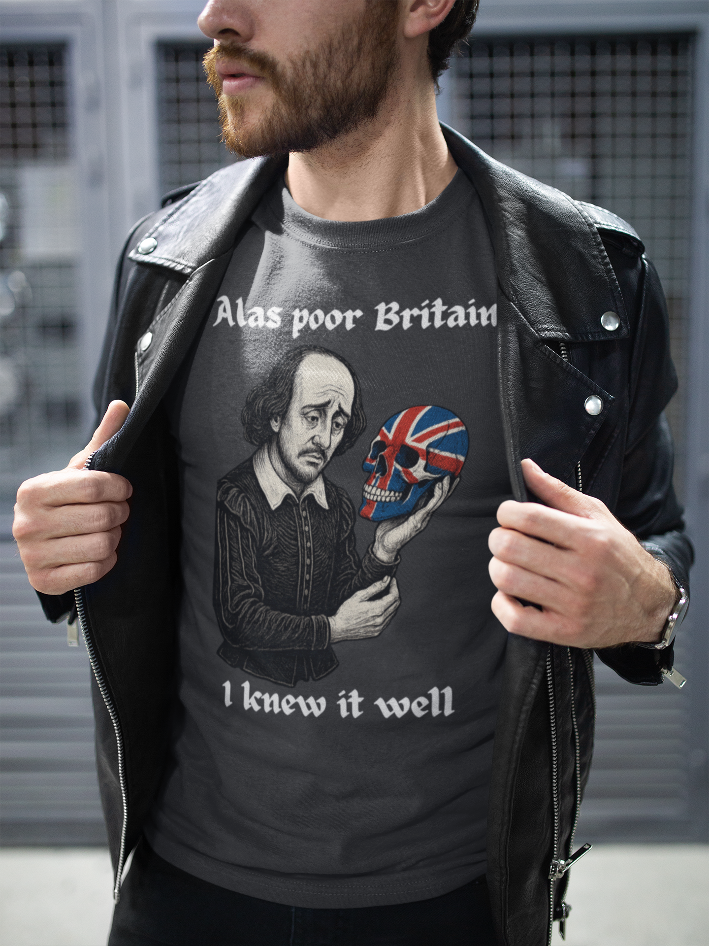 Edgy Shakespearean Tee, British Culture Shirt, Graphic Novelty Top, Literary Fan Gift, Casual Daily Wear