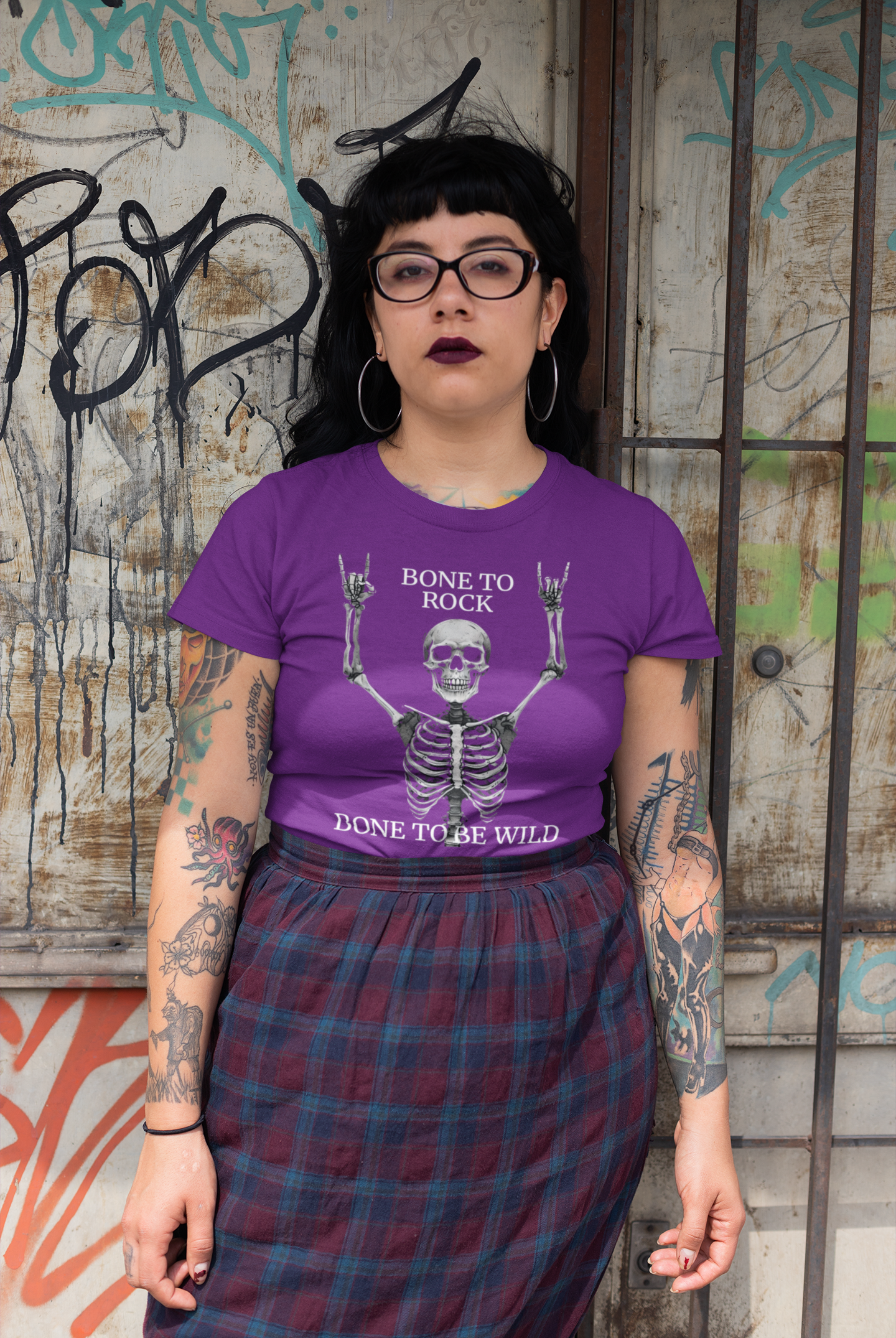 Bone to Rock T-Shirt - Unisex Skull Graphic Tee, Halloween Costume, Music Lover Gift, Fun Party Wear, Casual Outfit