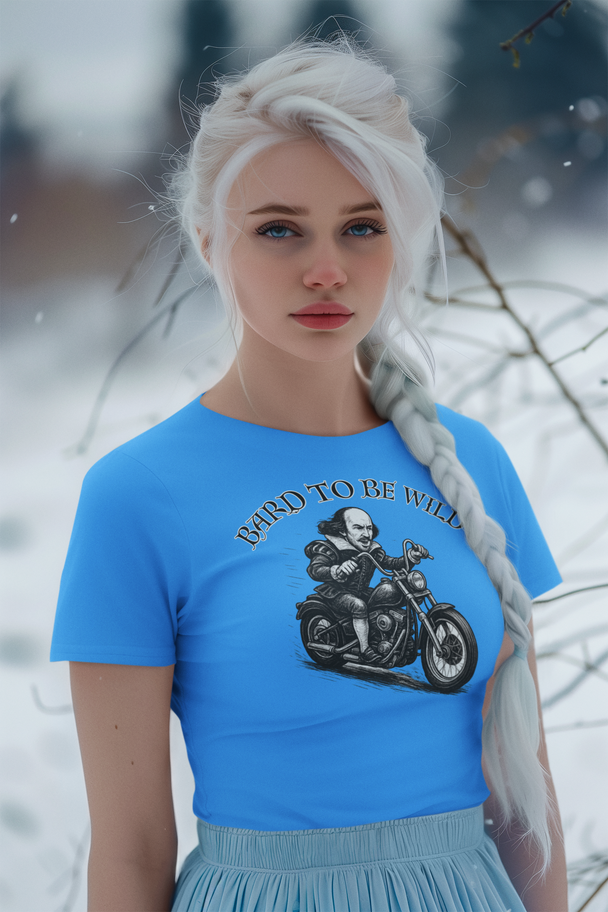 Bard to Be Wild Unisex Heavy Cotton Tee, Funny Motorcycle Shirt, Biker Tee, Gift for Dad, Casual Wear