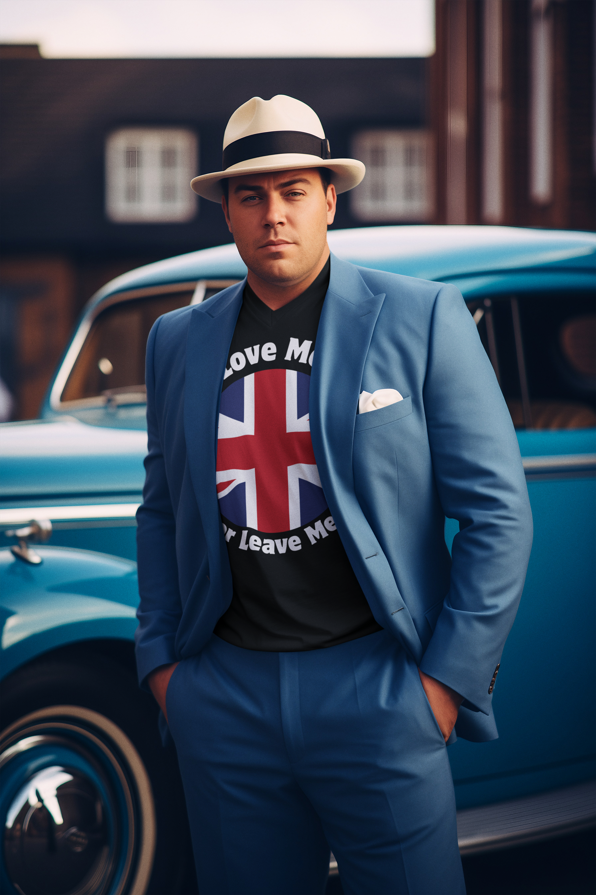 British Flag V-Neck Tee, Unisex T-Shirt, Heritage Apparel,, Summer Gear, Casual Wear