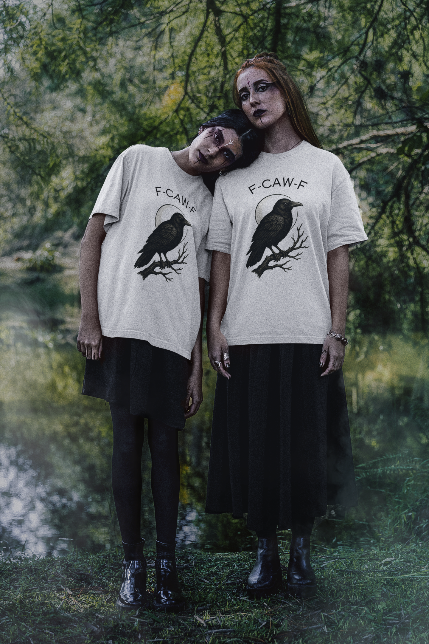 Caw-F Unisex Cotton Tee, Raven Shirt, Bird Lover Gift, Halloween Apparel, Nature T-Shirt, Unique Graphic Tee